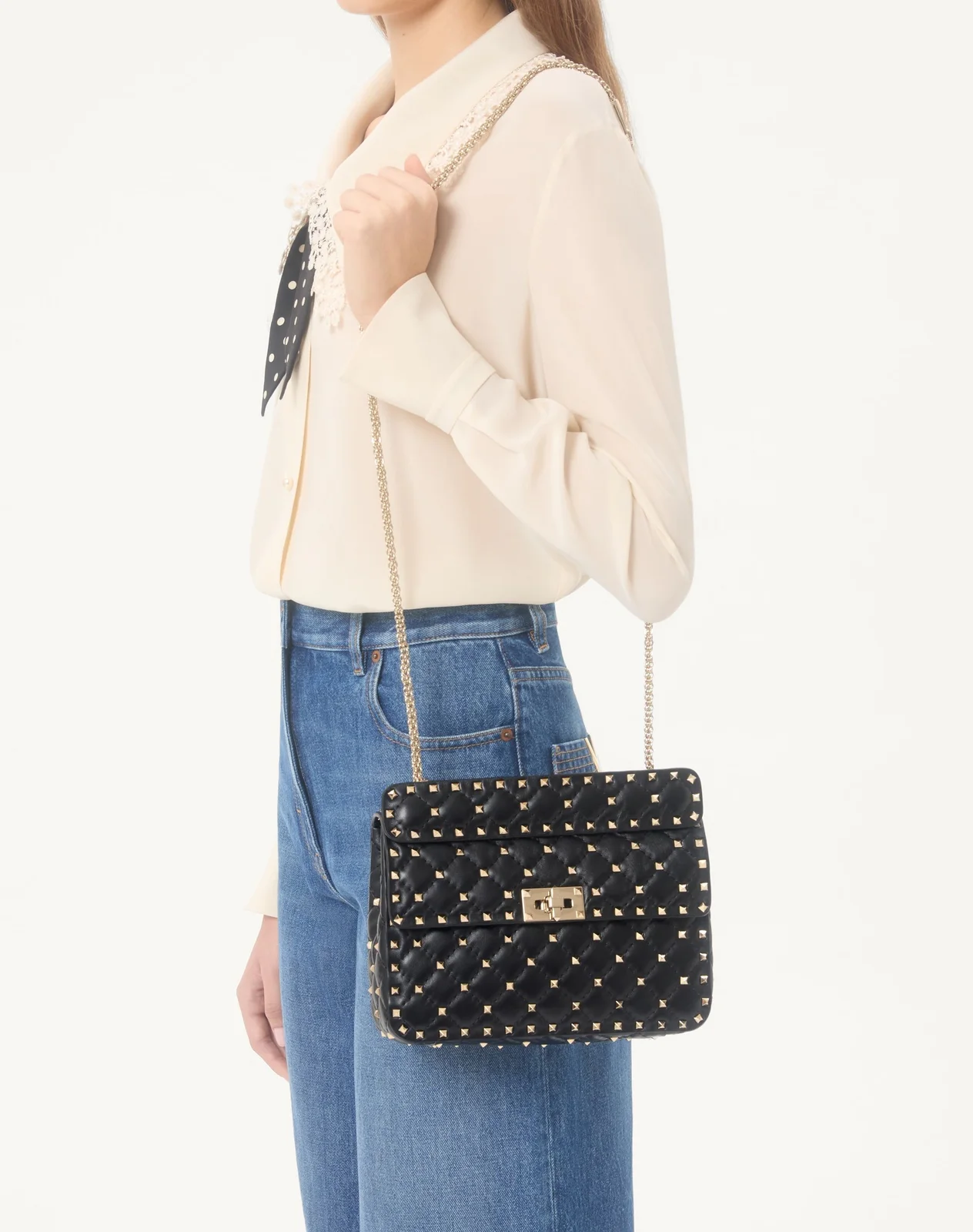 Сумка среднего размера Rockstud Spike из кожи наппа — фото 2