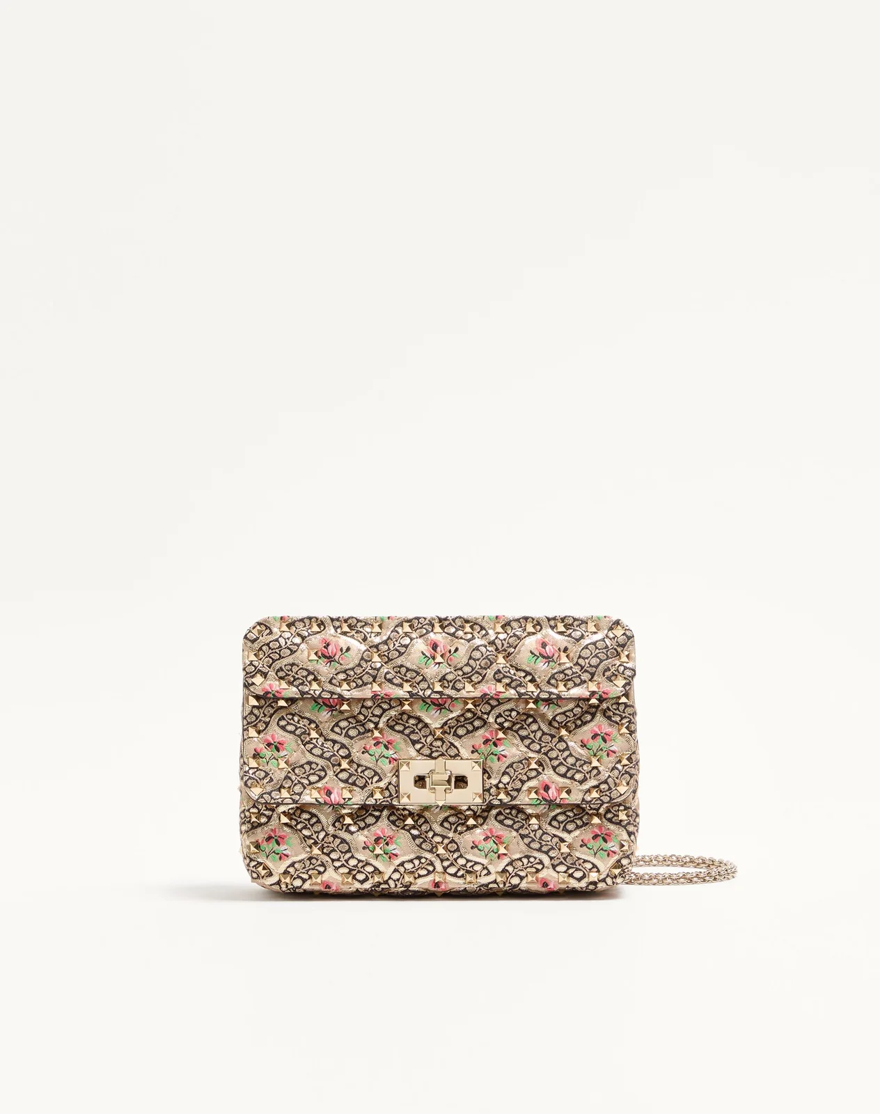 Маленькая сумка Valentino Garavani Rockstud Spike из жаккарда Papier Floral — фото 1