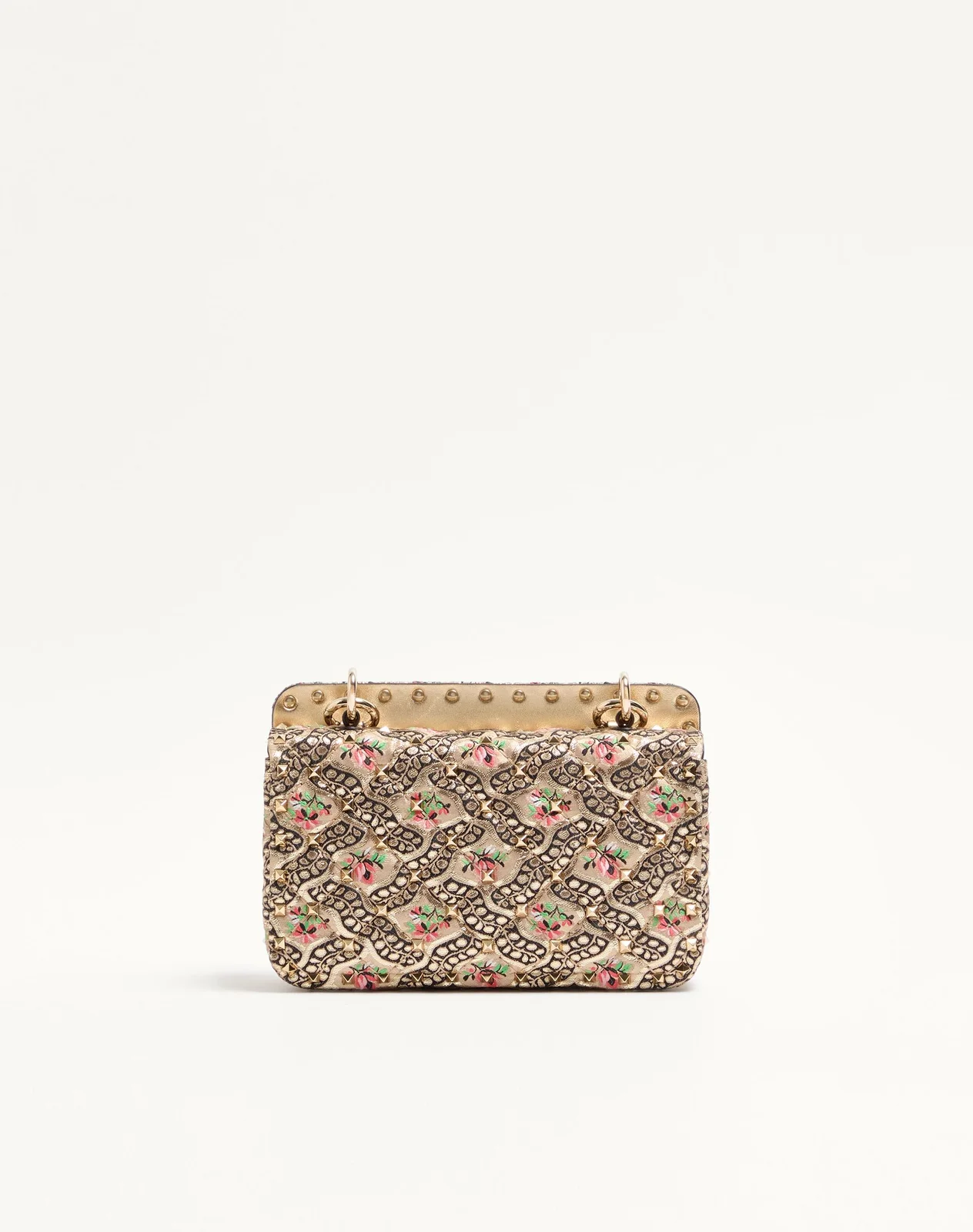 Маленькая сумка Valentino Garavani Rockstud Spike из жаккарда Papier Floral — фото 5
