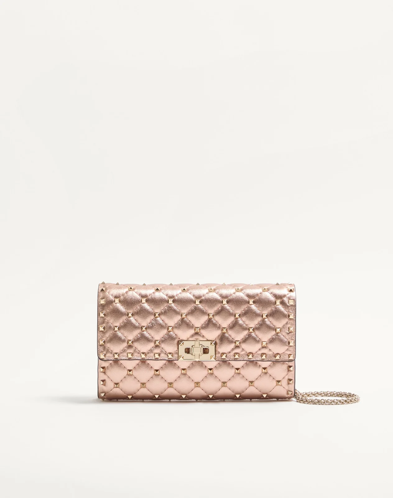 Сумка через плечо Valentino Garavani Rockstud Spike из ламинированной кожи наппа — фото 1