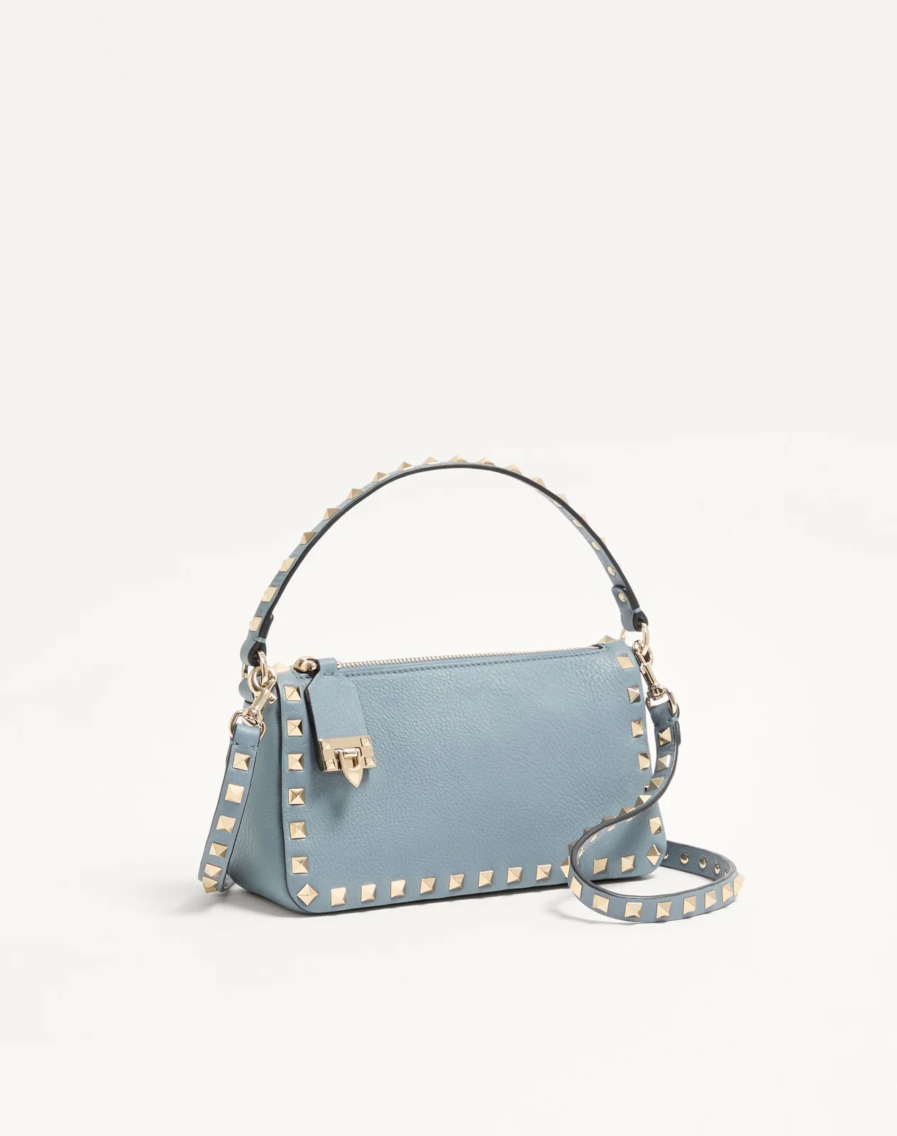Маленькая сумка через плечо Rockstud из зернистой телячьей кожи — фото 3