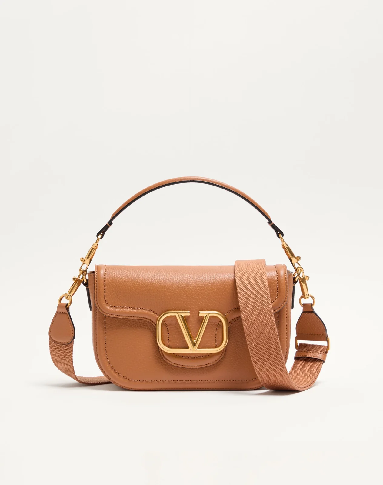 Сумка через плечо Valentino Garavani Alltime из зернистой телячьей кожи — фото 1