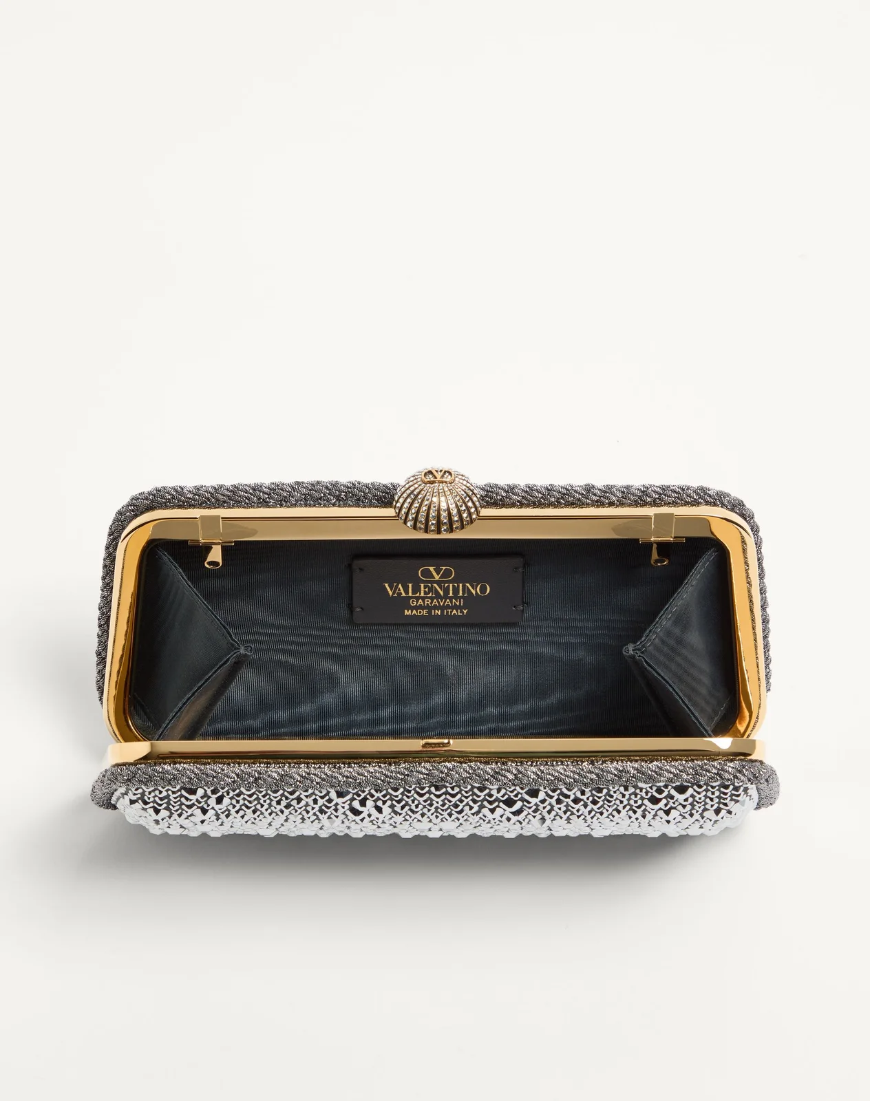 Клатч-минодьер Valentino Garavani Carry Secrets со стразами — фото 5