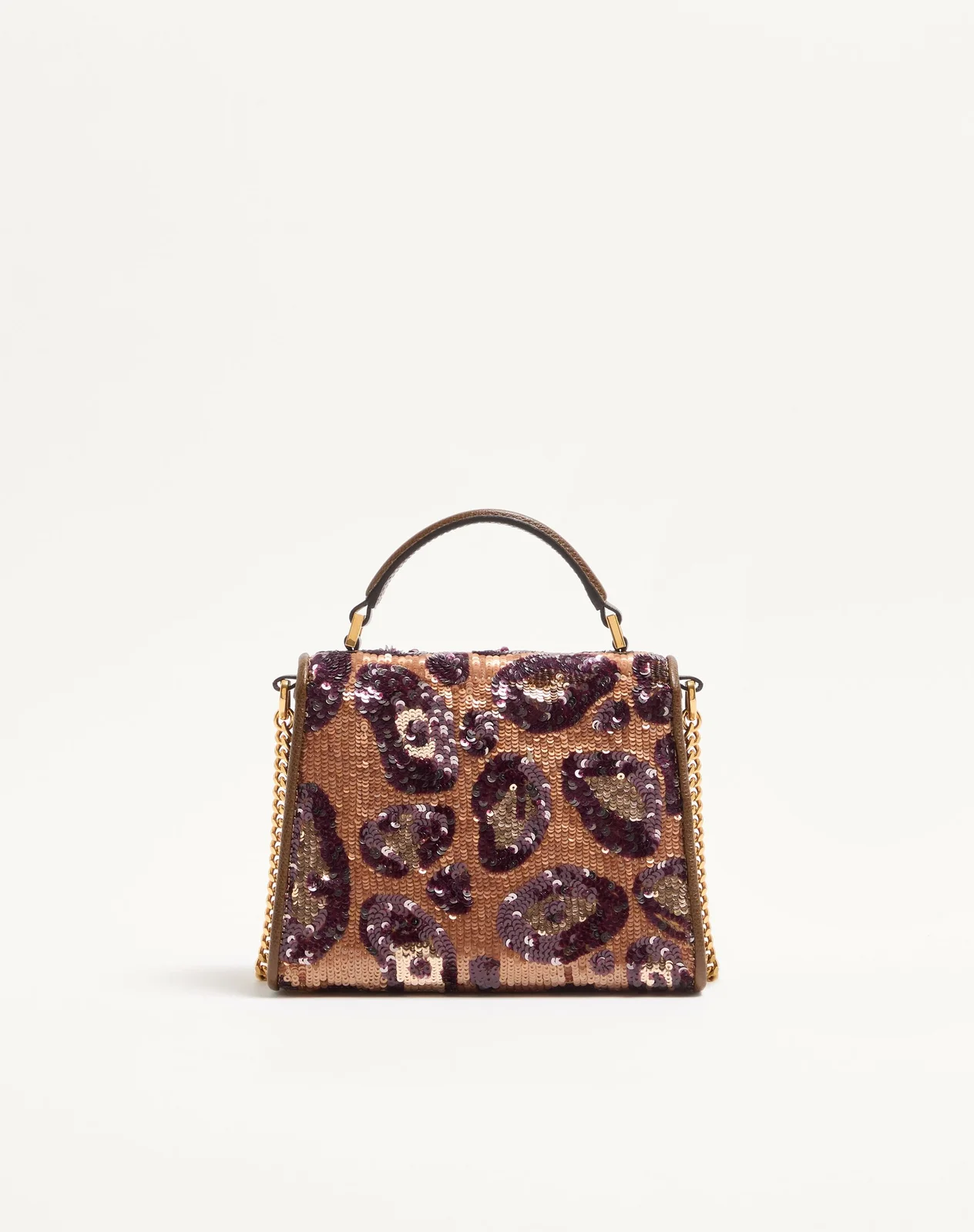 Мини-сумка с ручкой Valentino Garavani VSLING с анималистичной вышивкой — фото 5