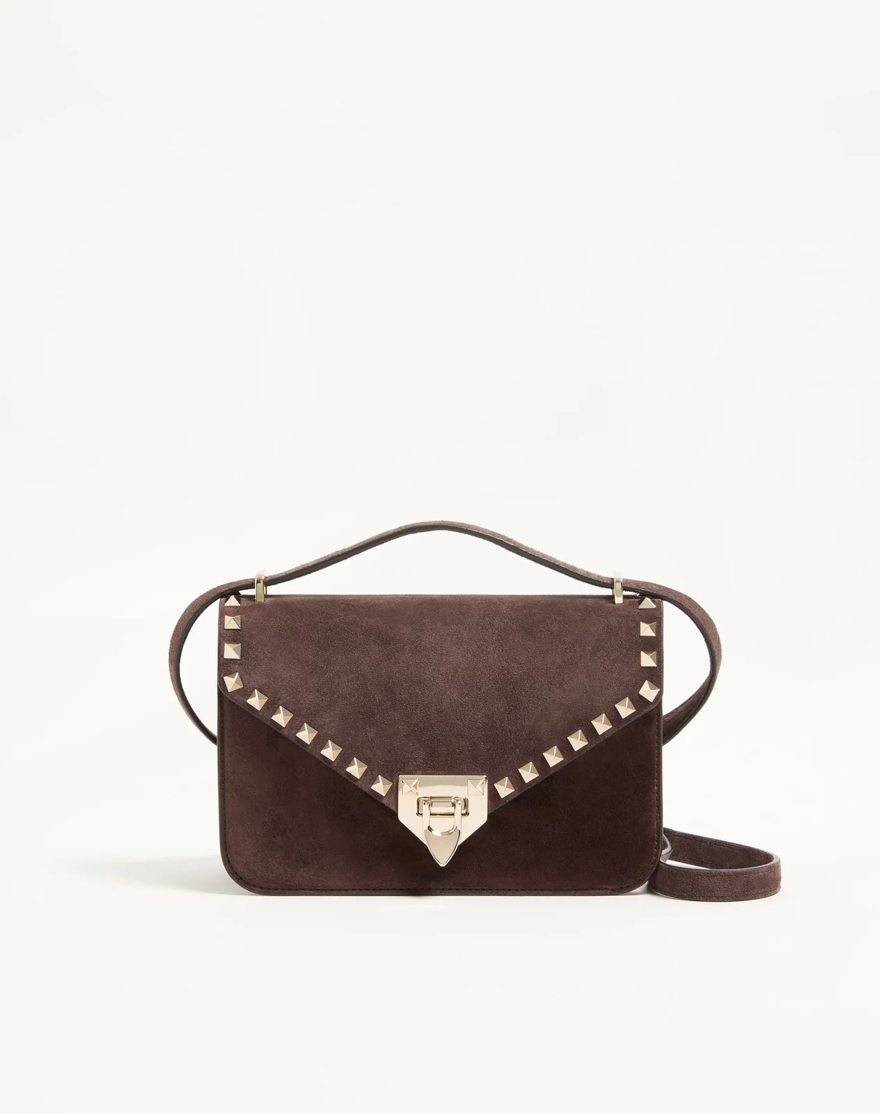 Маленькая сумка через плечо Valentino Garavani Rockstud из замши — фото 1