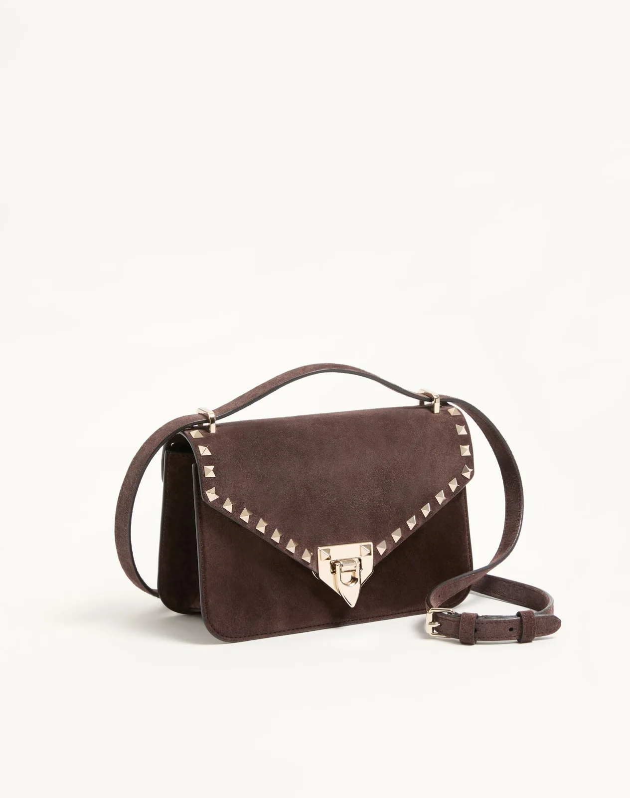Маленькая сумка через плечо Valentino Garavani Rockstud из замши — фото 3
