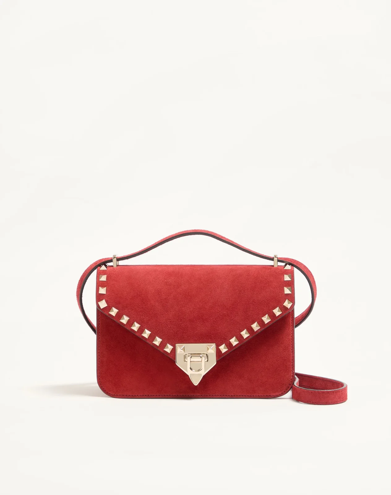 Маленькая сумка через плечо Valentino Garavani Rockstud из замши — фото 1
