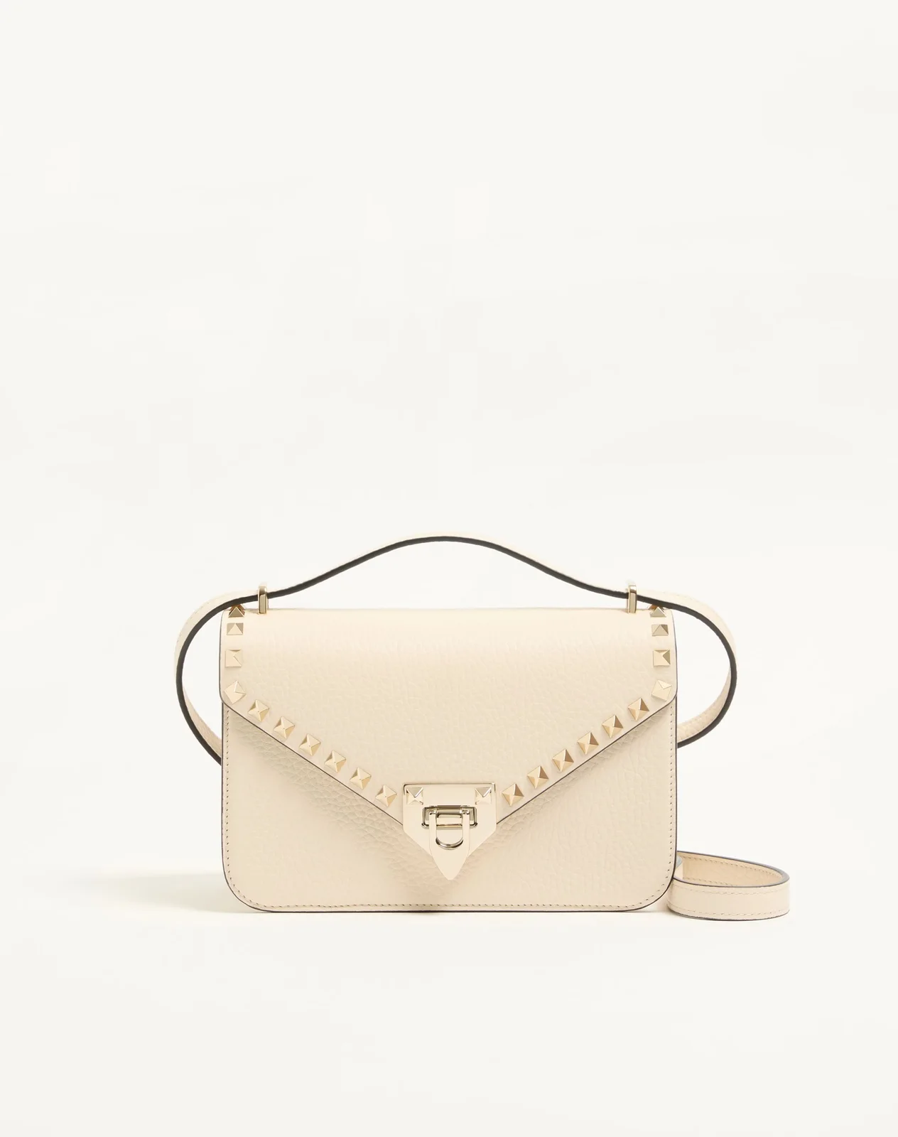 Маленькая сумка через плечо Valentino Garavani Rockstud из зернистой телячьей кожи — фото 1