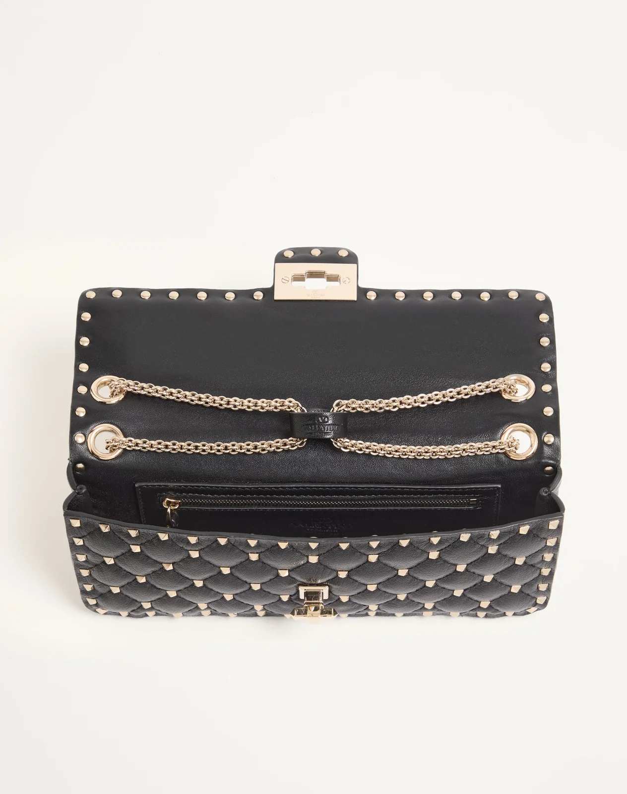 Сумка через плечо среднего размера Valentino Garavani Rockstud Spike из козьей кожи — фото 5