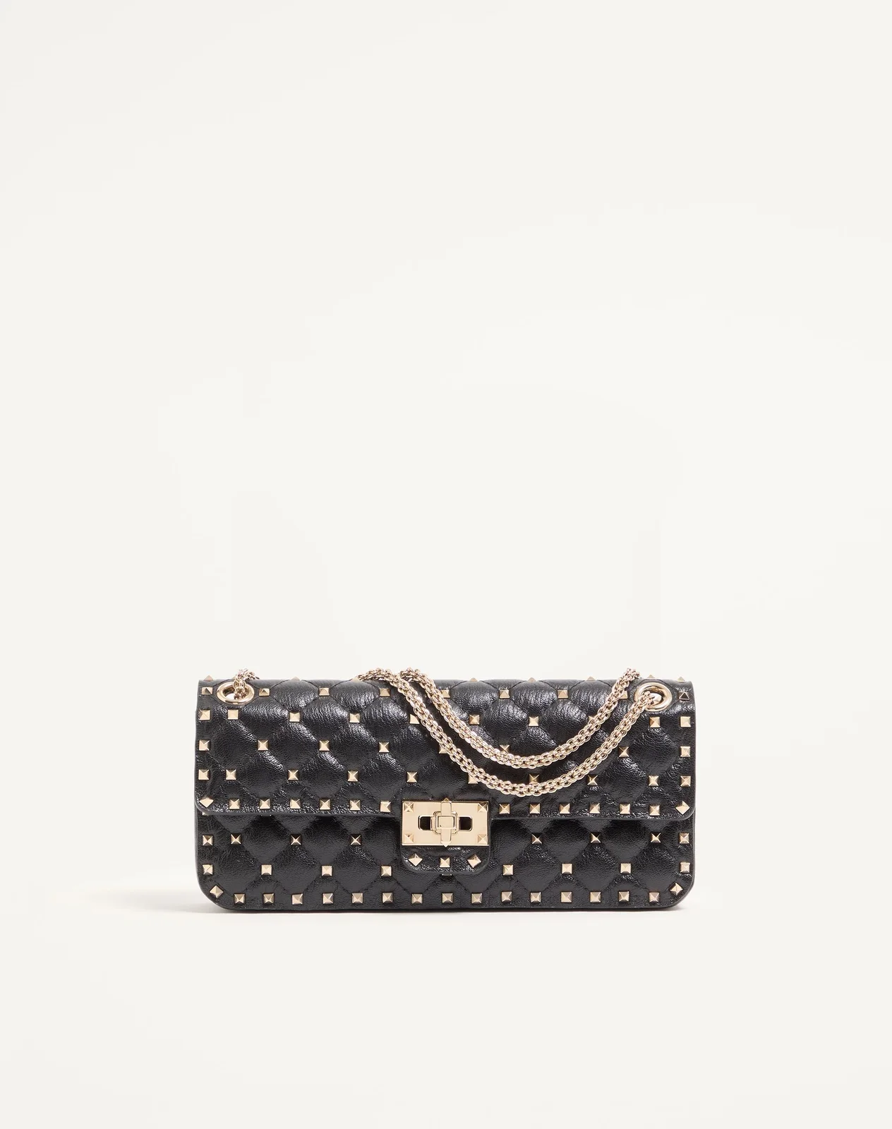 Сумка через плечо среднего размера Valentino Garavani Rockstud Spike из козьей кожи — фото 1