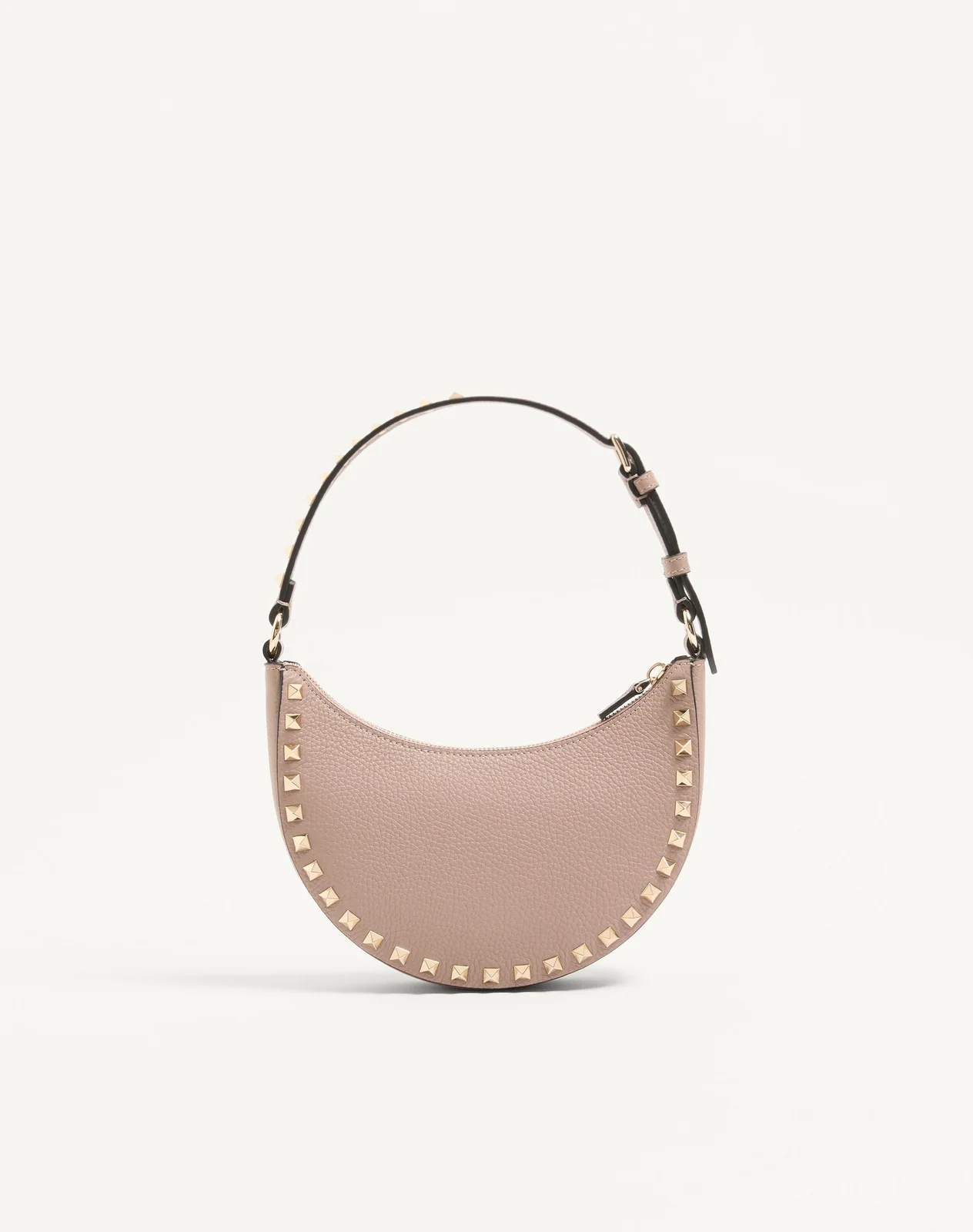 Мини-сумка-хобо Rockstud из зернистой телячьей кожи — фото 4
