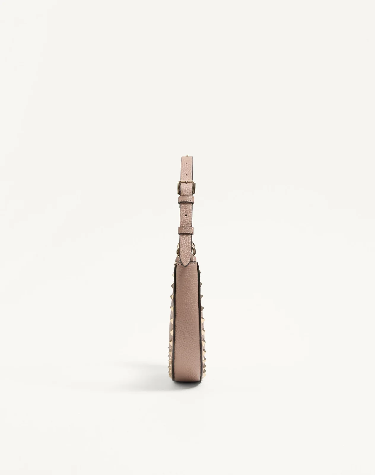 Мини-сумка-хобо Rockstud из зернистой телячьей кожи — фото 3