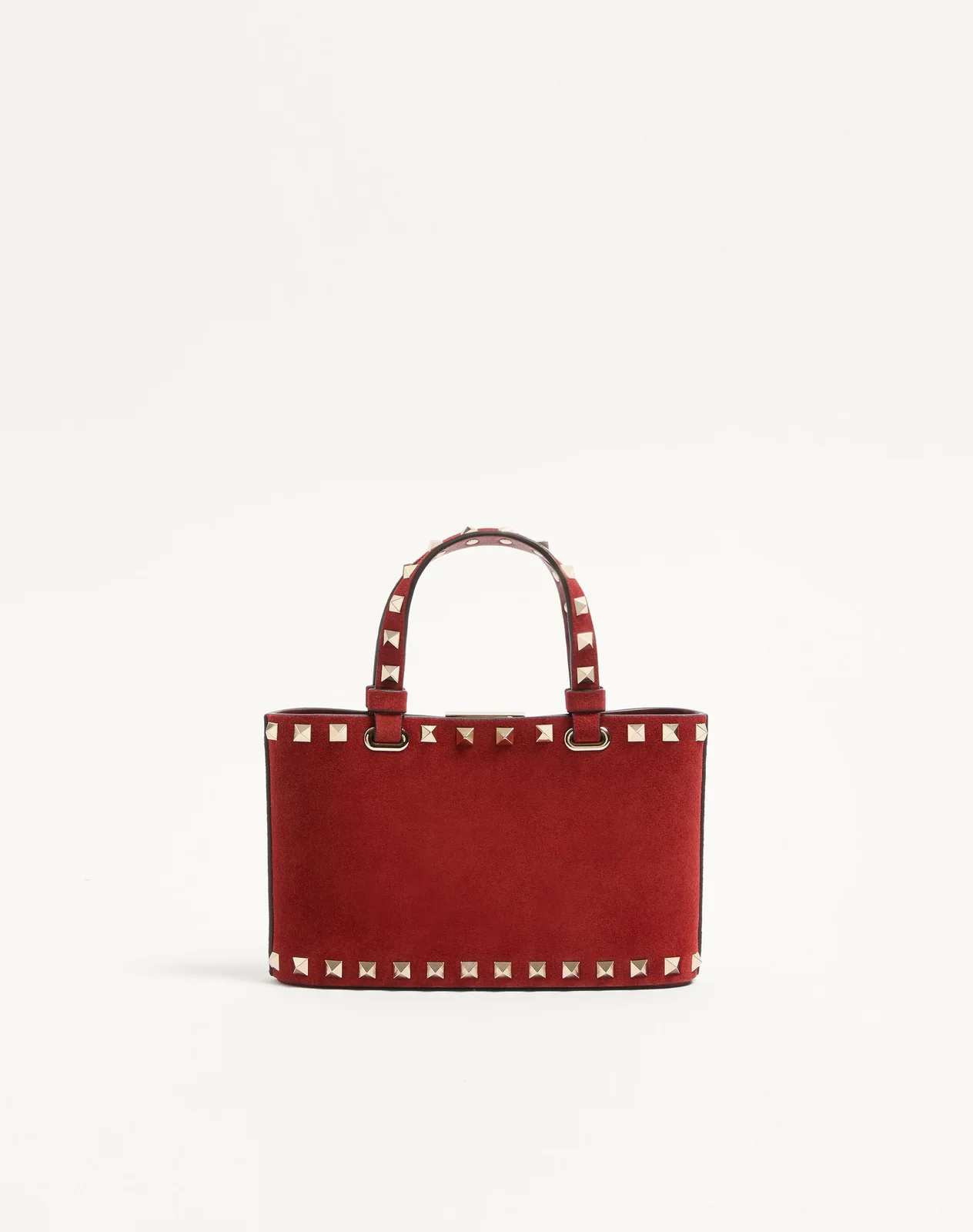 Мини-сумка-тоут Rockstud из замши — фото 5