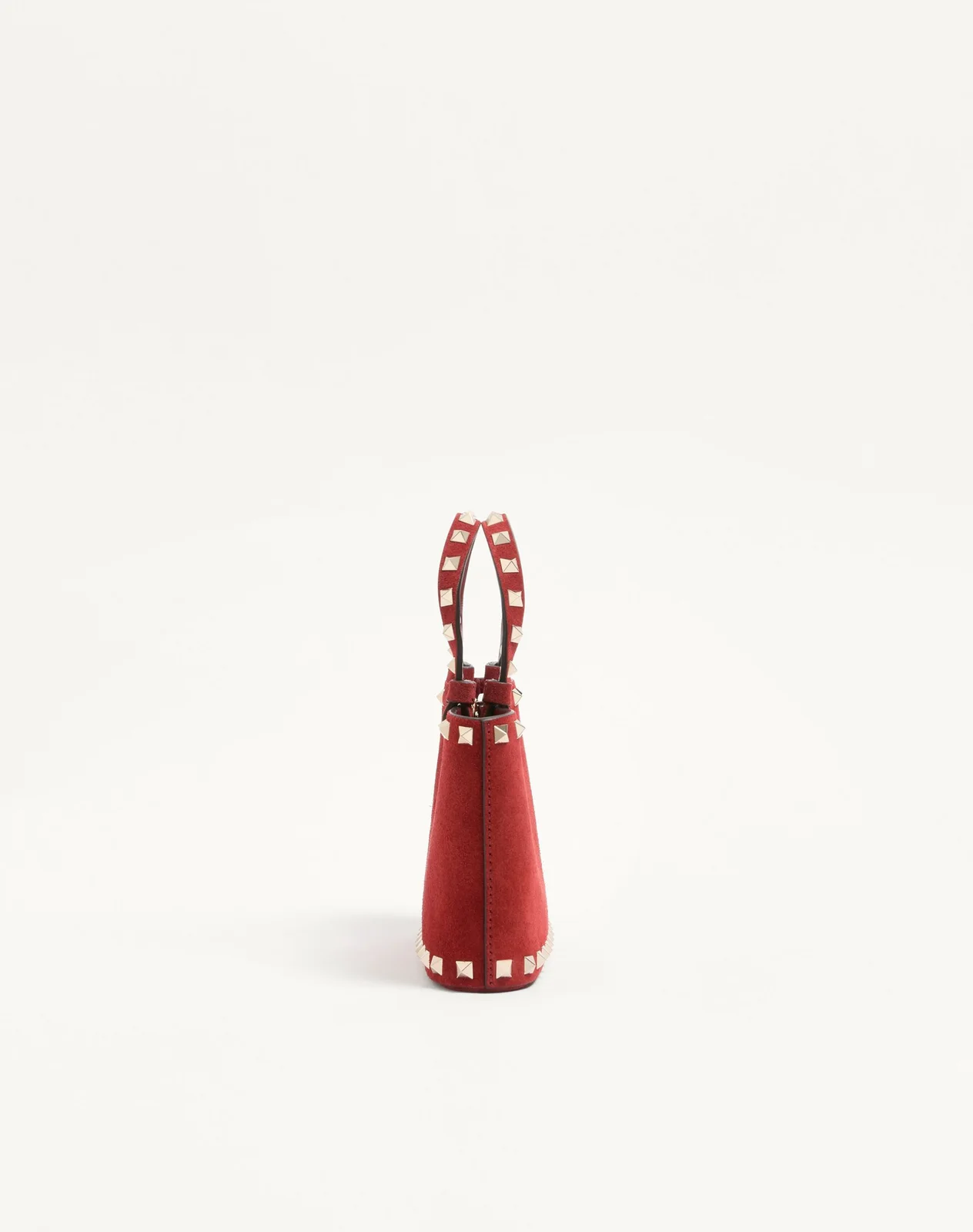 Мини-сумка-тоут Rockstud из замши — фото 4