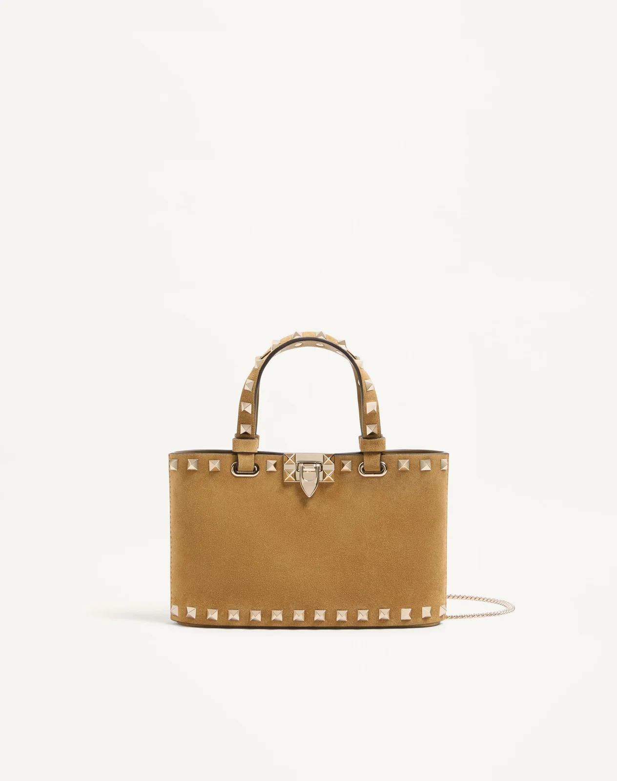 Мини-сумка-тоут Rockstud из замши