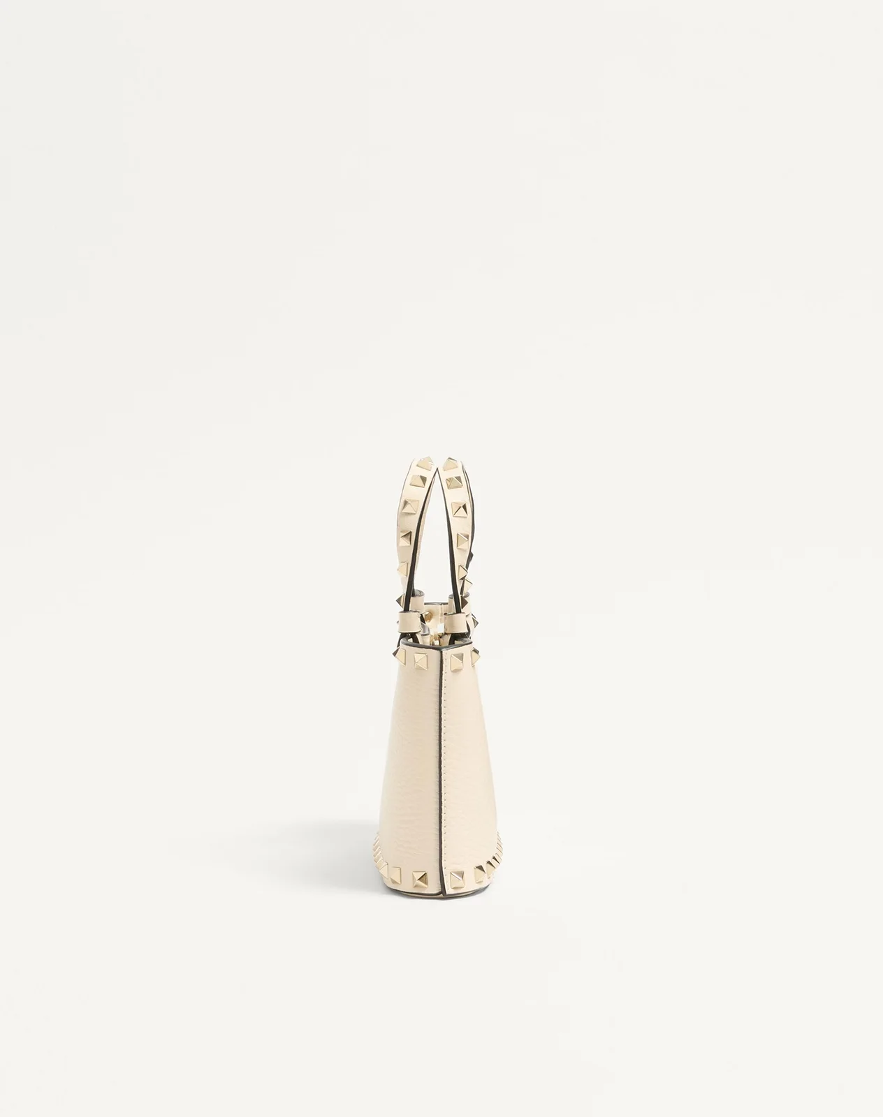 Мини-сумка-тоут Rockstud из зернистой телячьей кожи — фото 4