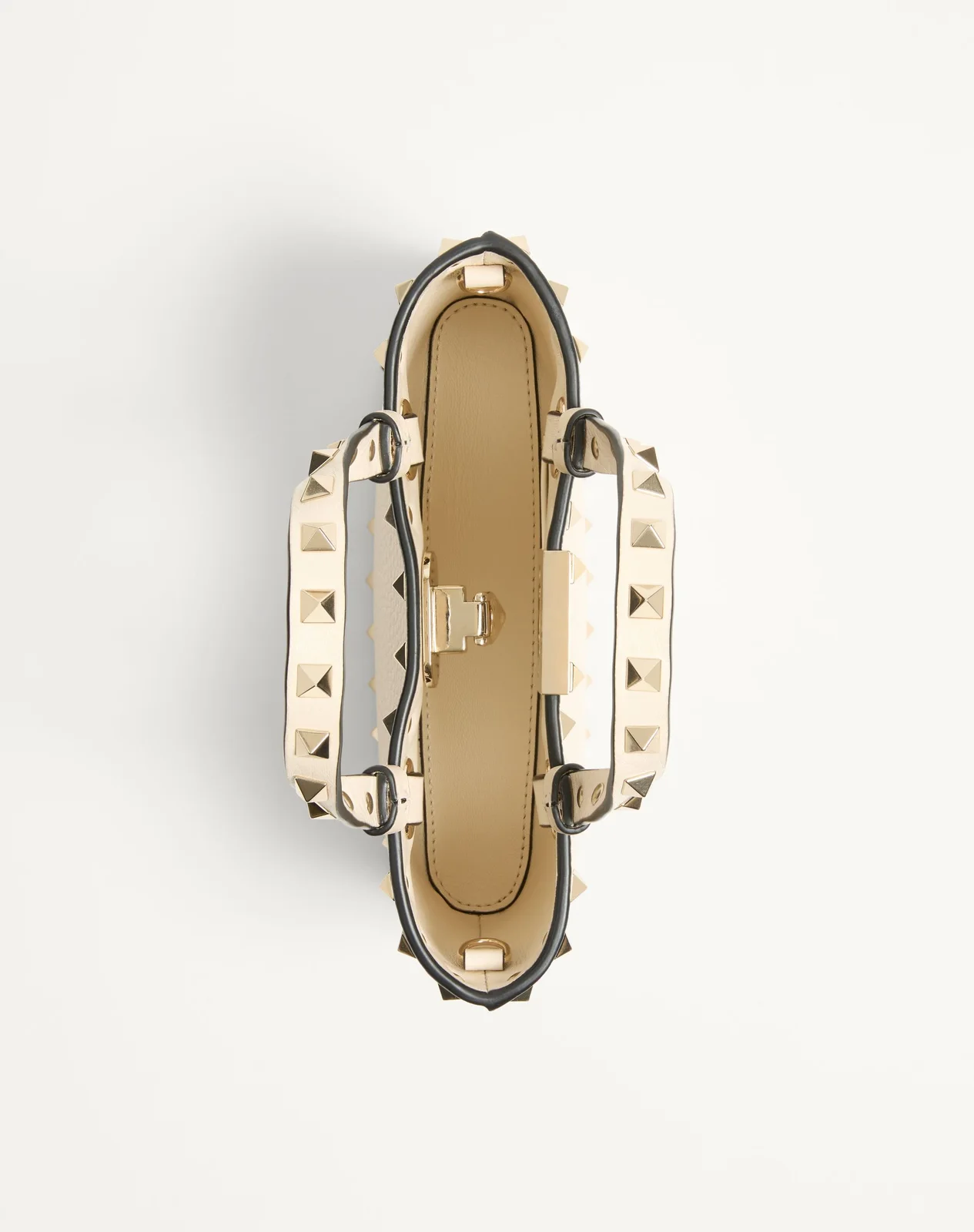 Мини-сумка-тоут Rockstud из зернистой телячьей кожи — фото 6