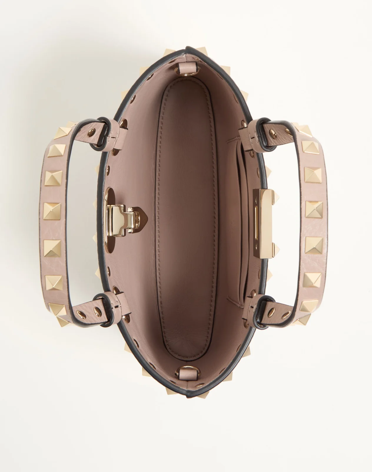 Мини-сумка-тоут Rockstud из зернистой телячьей кожи — фото 6