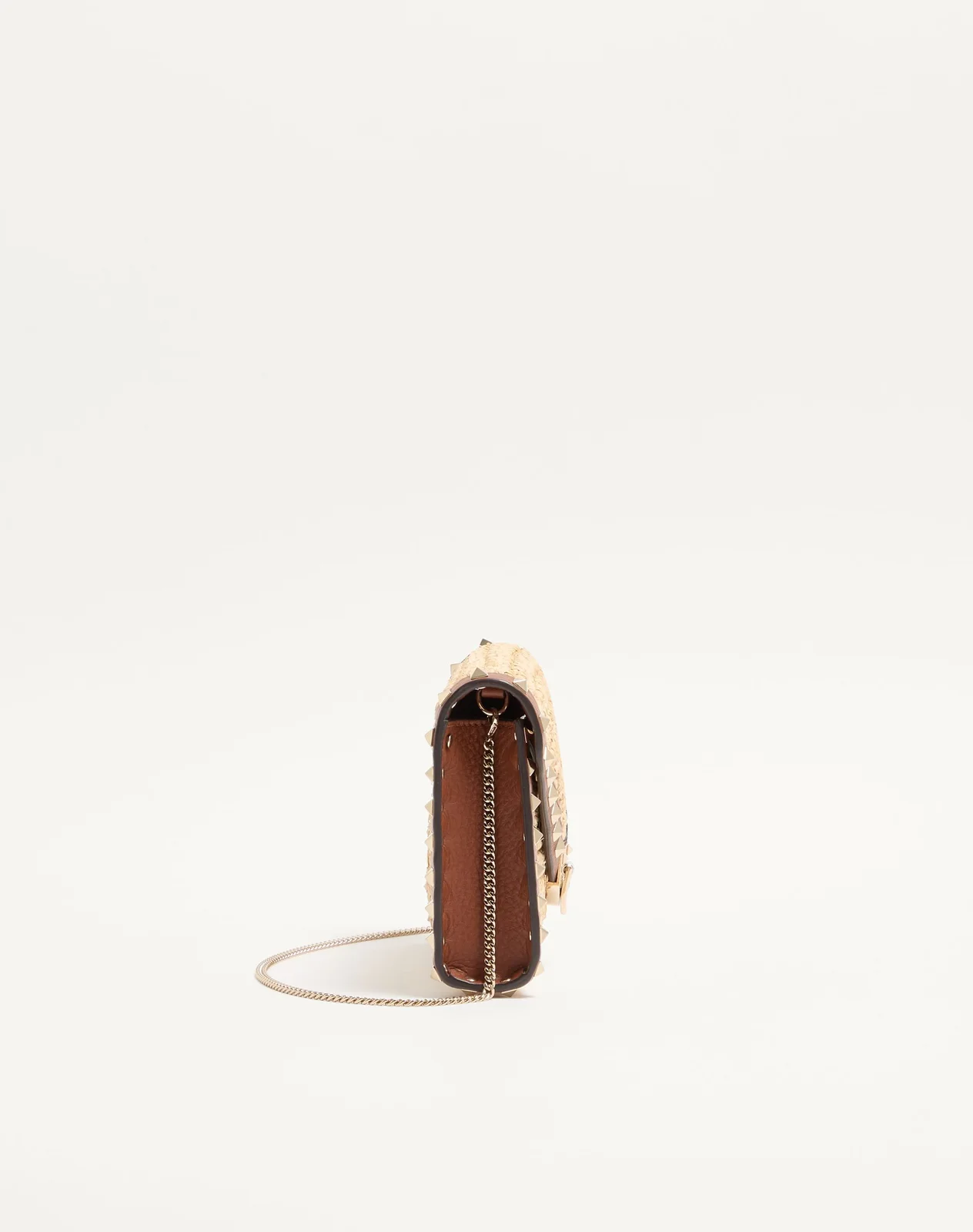 Мини-сумка через плечо Rockstud из рафии — фото 4