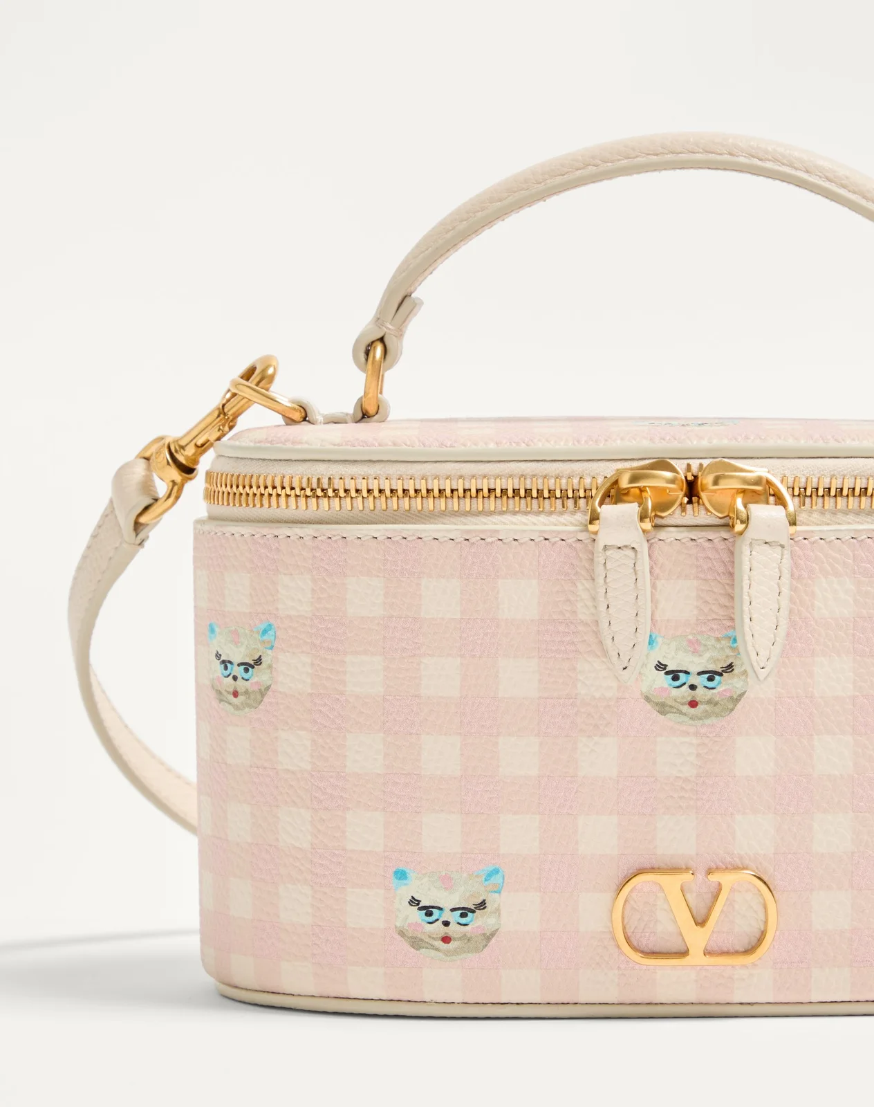 Мини-сумка vanity VLogo Signature из зернистой телячьей кожи Le Chat De La Maison — фото 8