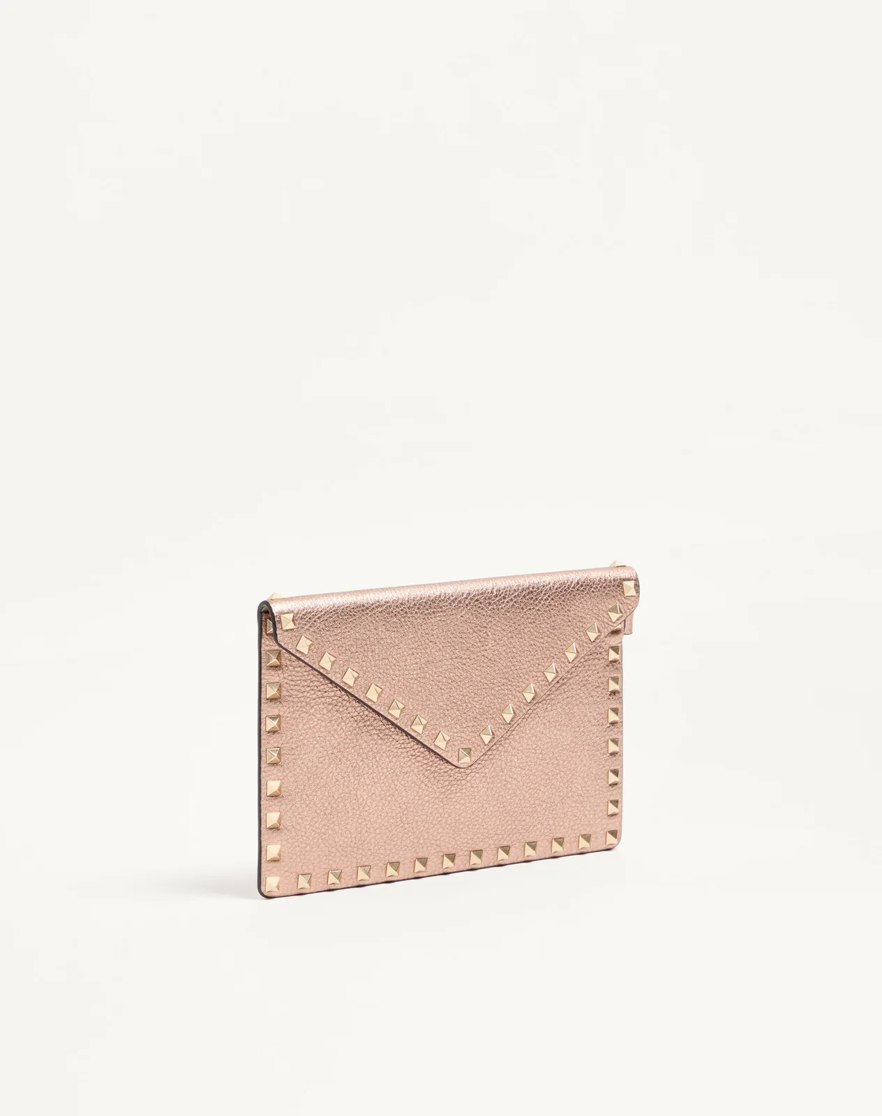 Клатч Rockstud из ламинированной зернистой телячьей кожи — фото 3