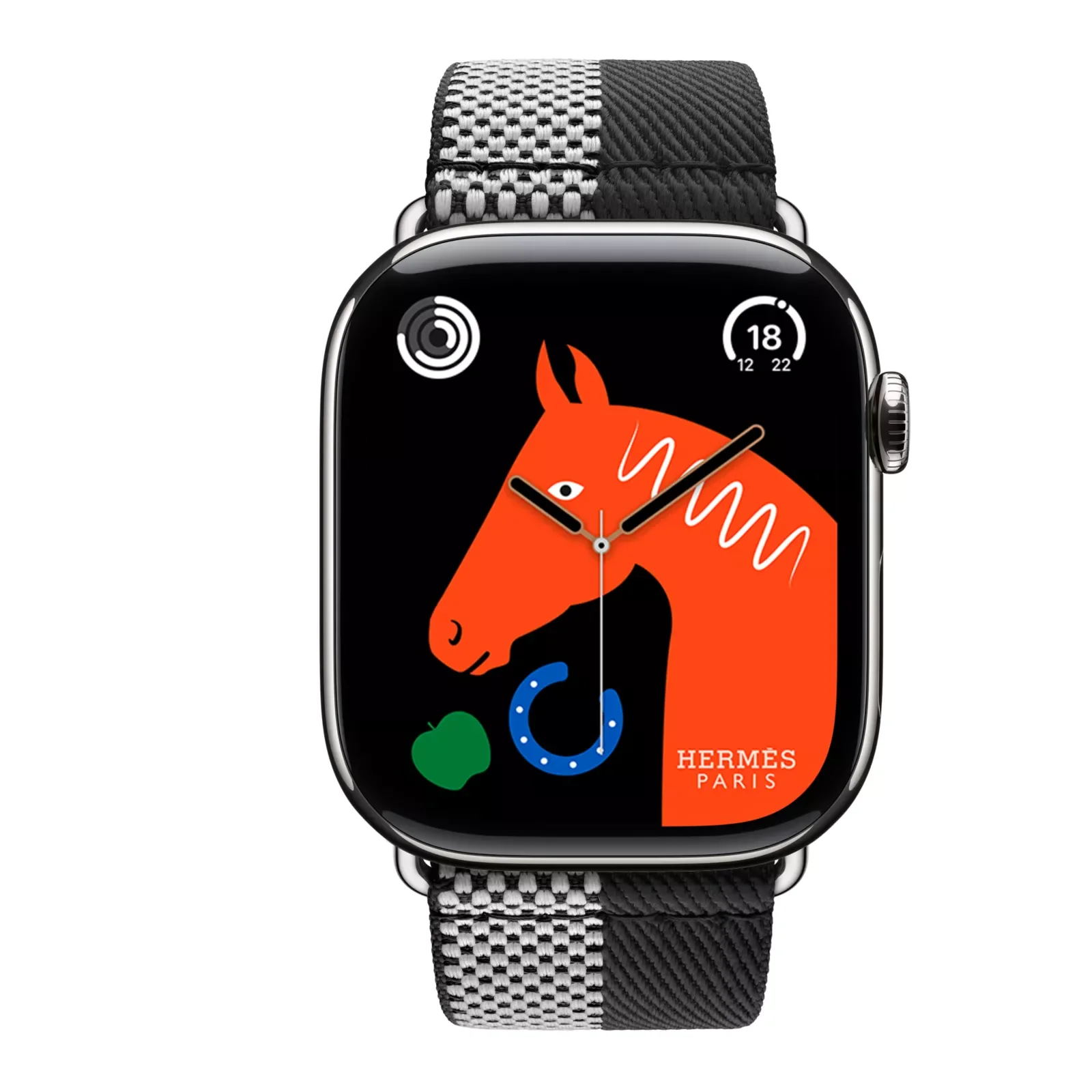 Series 11 Набрать &Apple Watch Hermès 46 Миллиметровая одинарная петля Toile H Ремешок Game Duo — фото 3