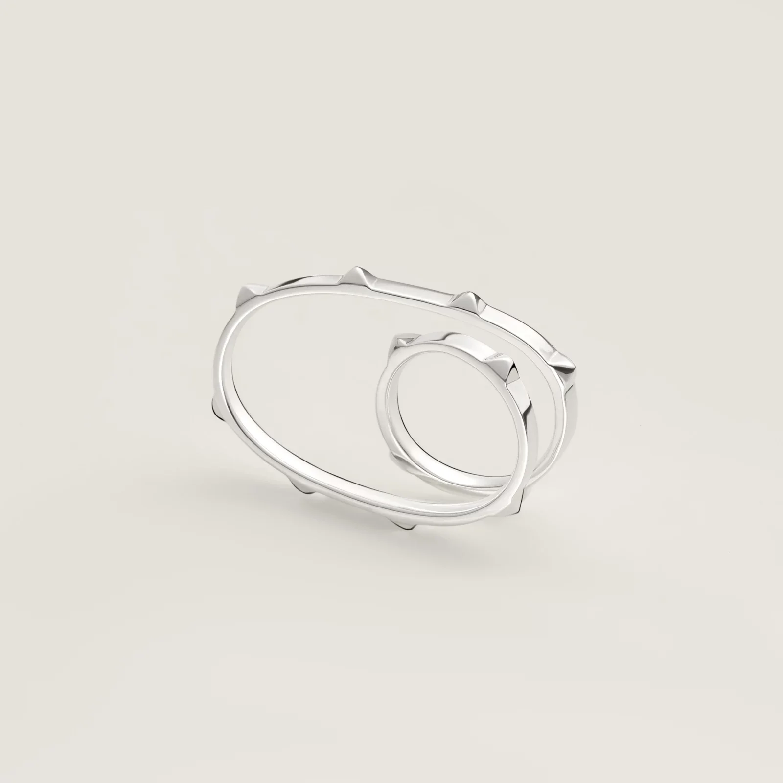 Hermès Clou d'H двойное кольцо