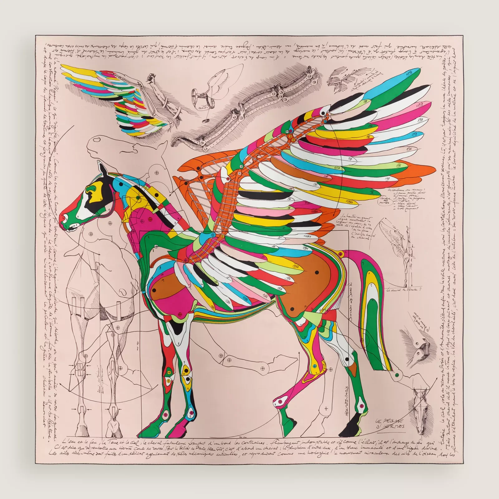 «Hermès Pegasus»140 Шарф — фото 2