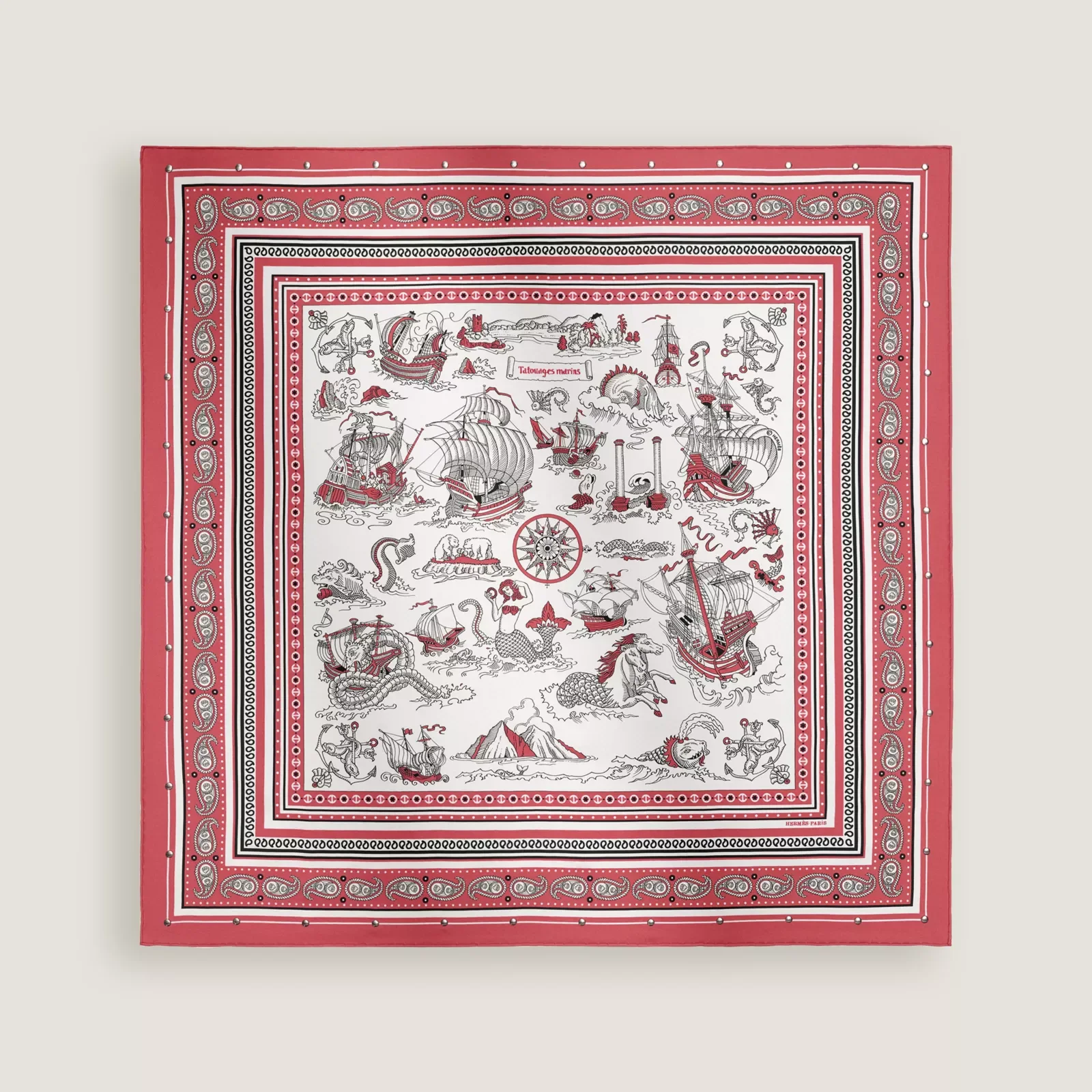 - Морские татуировки.Bandana”70 Шарф с заклепками