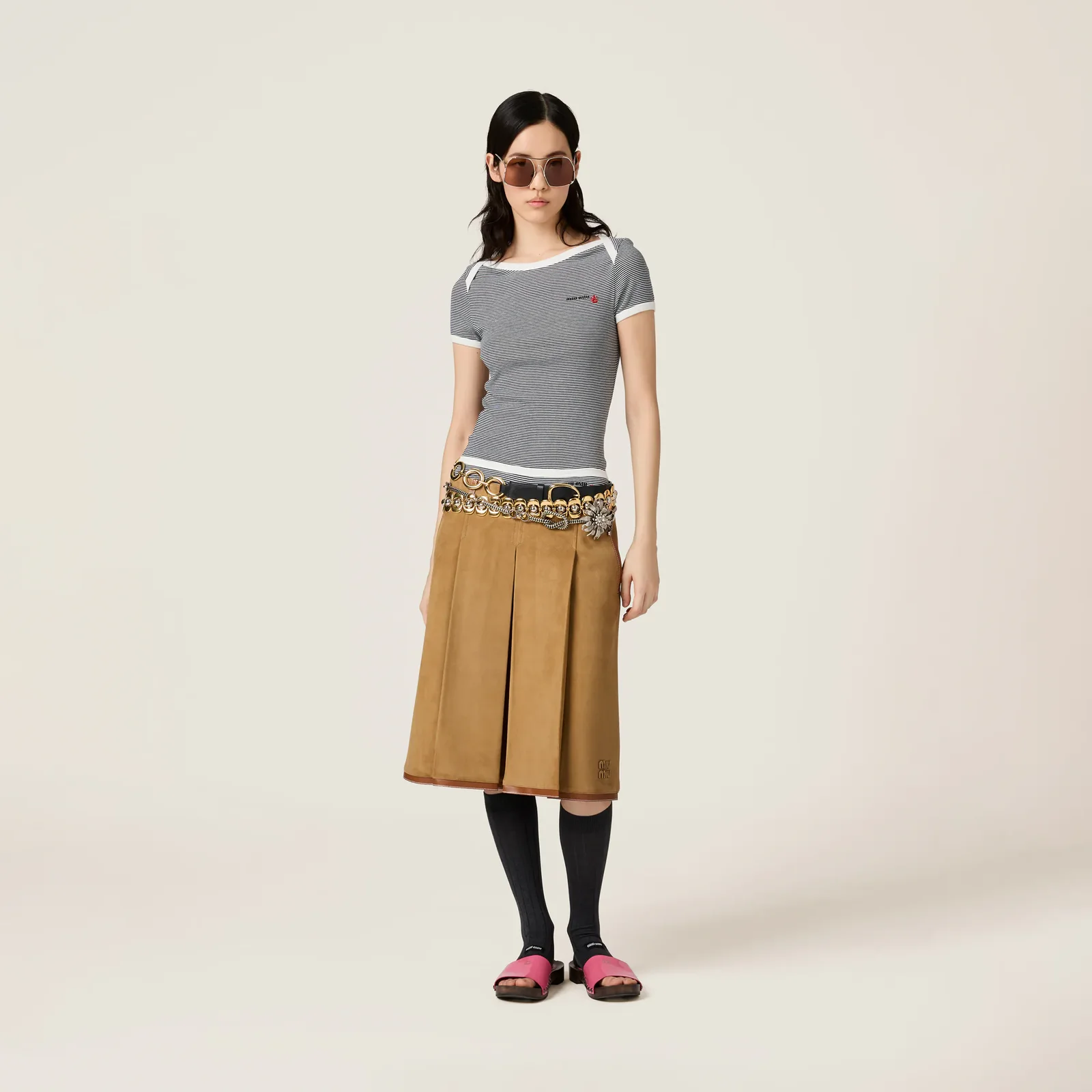 Футболка из джерси в резинку Petit Bateau X Miu Miu — фото 2