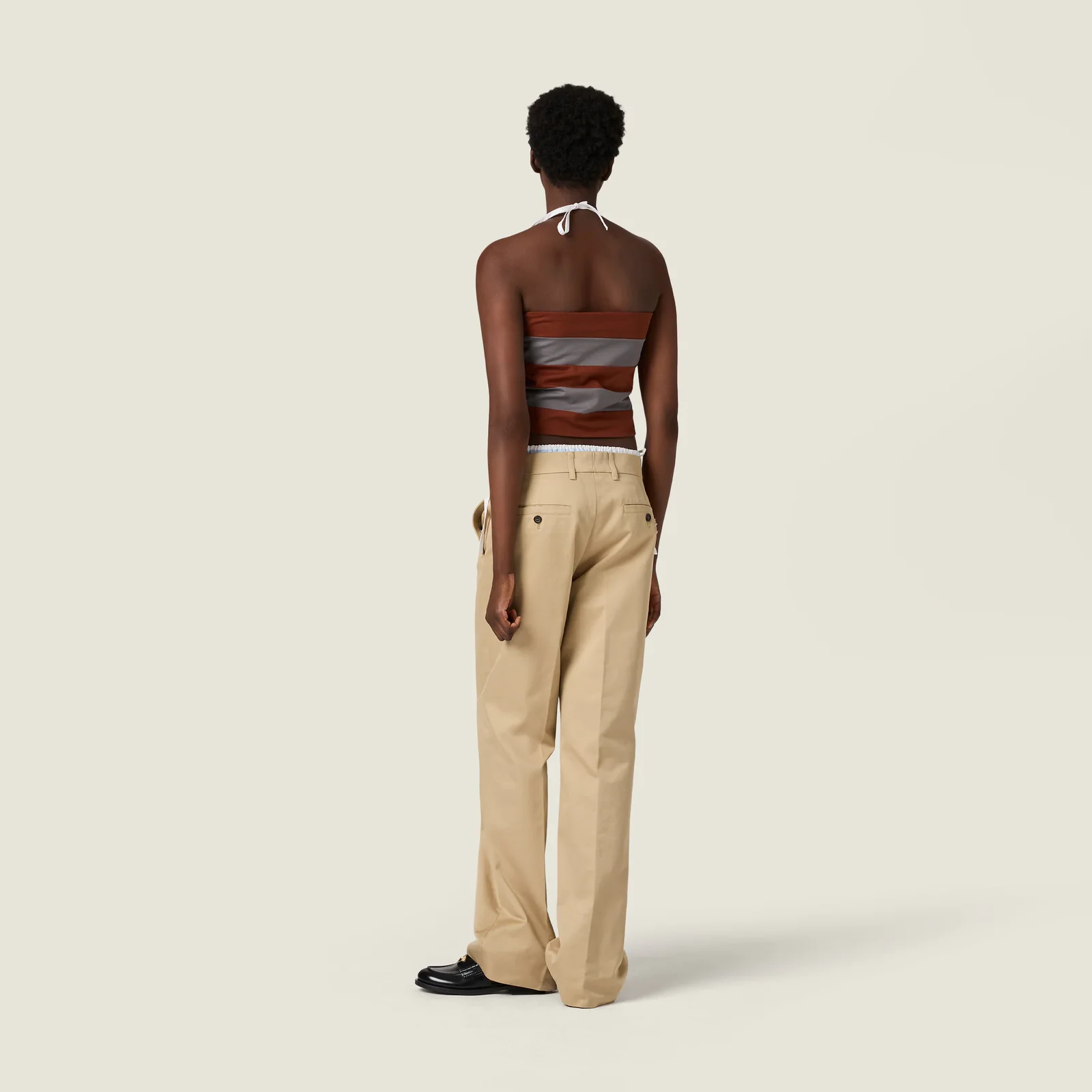 Полосатый трикотажный топ — фото 3