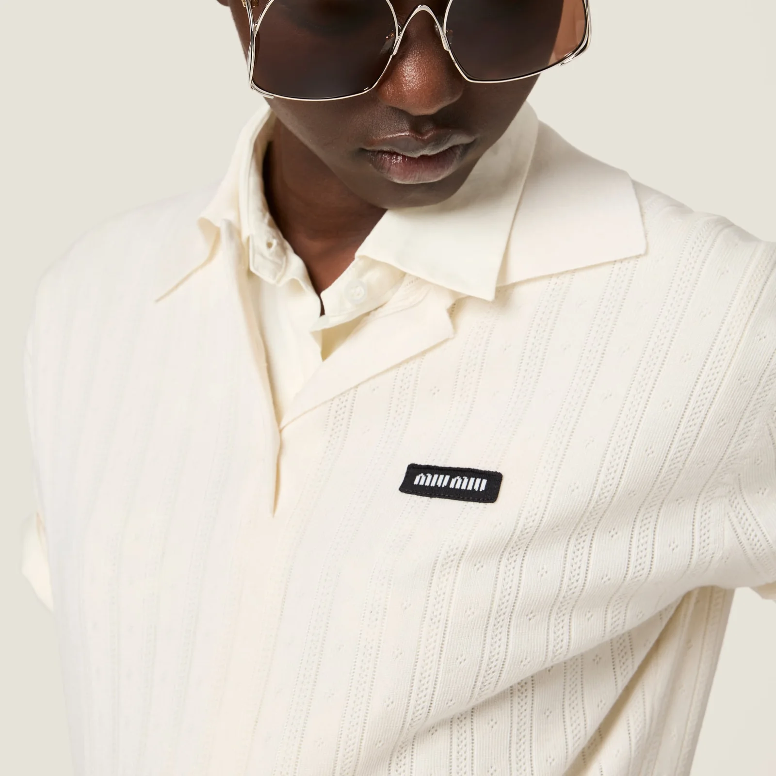 Свитер-поло из кашемира и шелка — фото 6