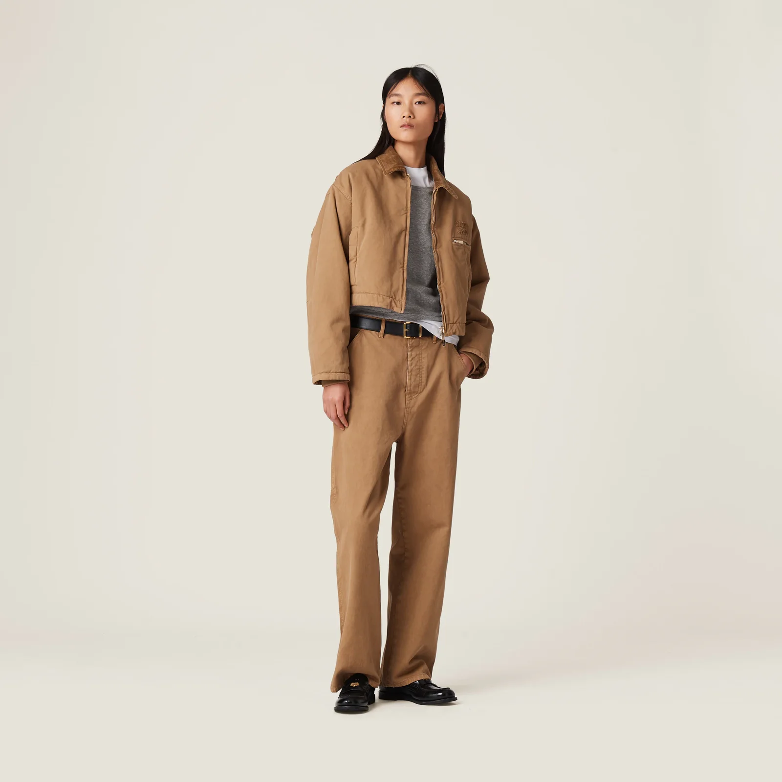 Брюки из габардина, окрашенные по частям — фото 2