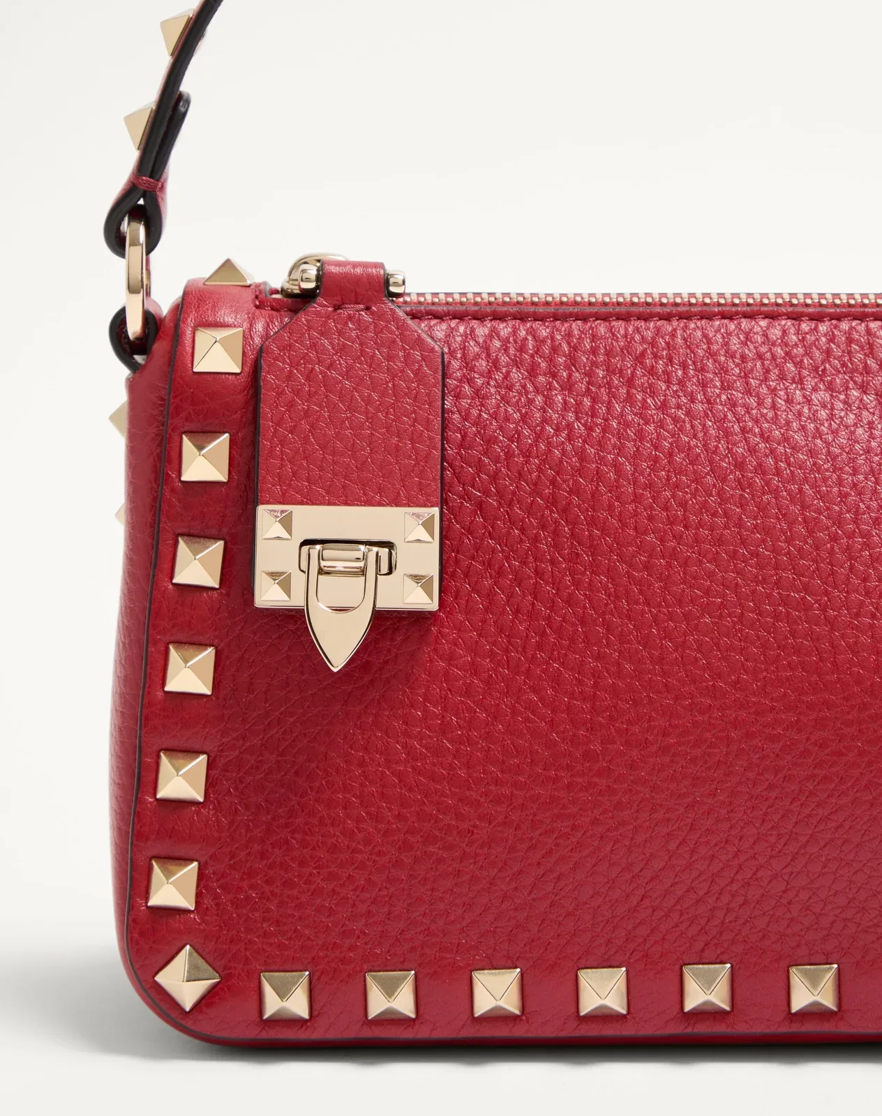Маленькая сумка через плечо Rockstud из зернистой телячьей кожи — фото 7