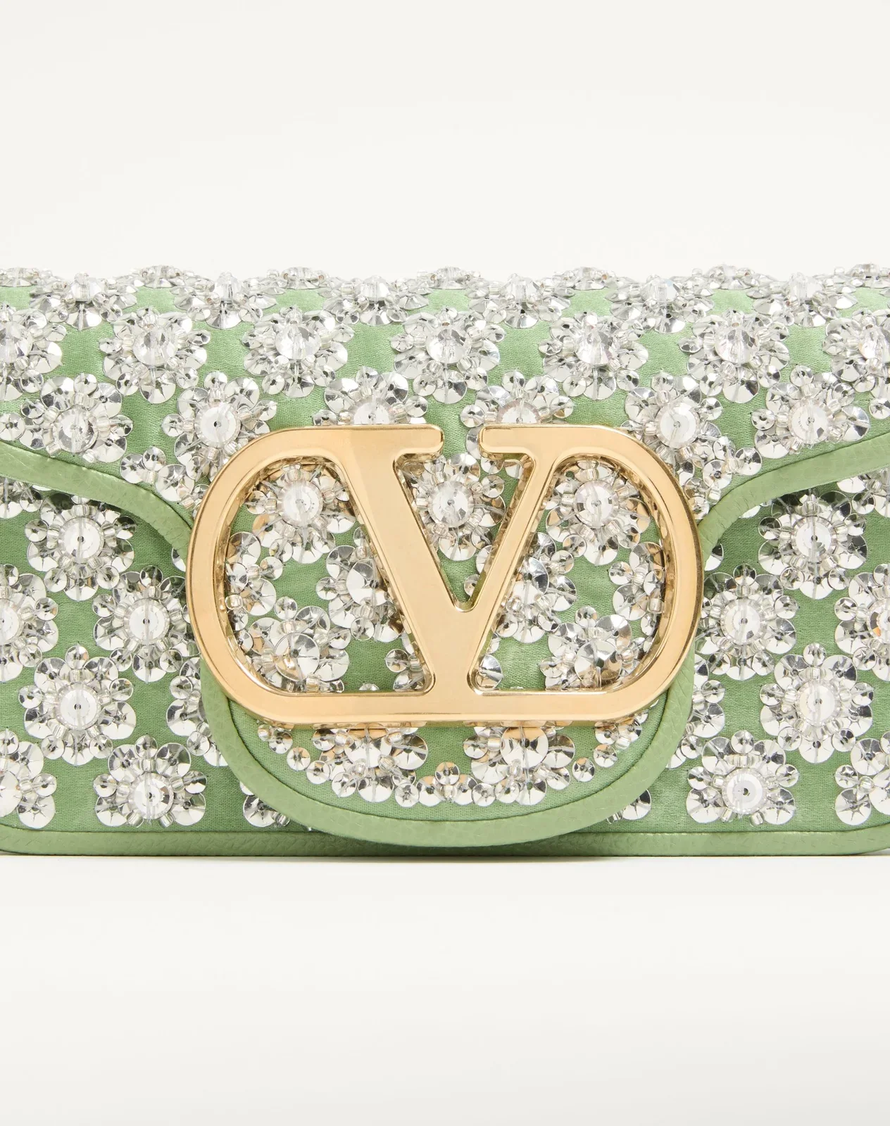 Маленькая сумка через плечо Valentino Garavani Locò с вышивкой — фото 8