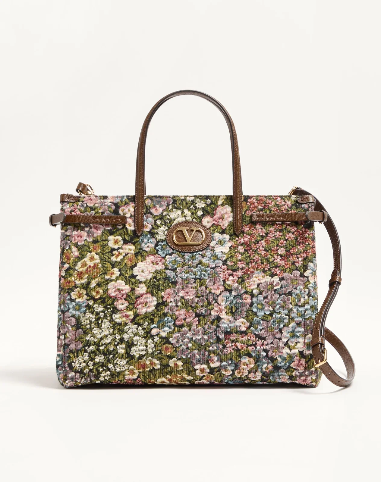 Сумка-тоут среднего размера Valentino Garavani Antibes из жаккарда Après L’Hiver — фото 1