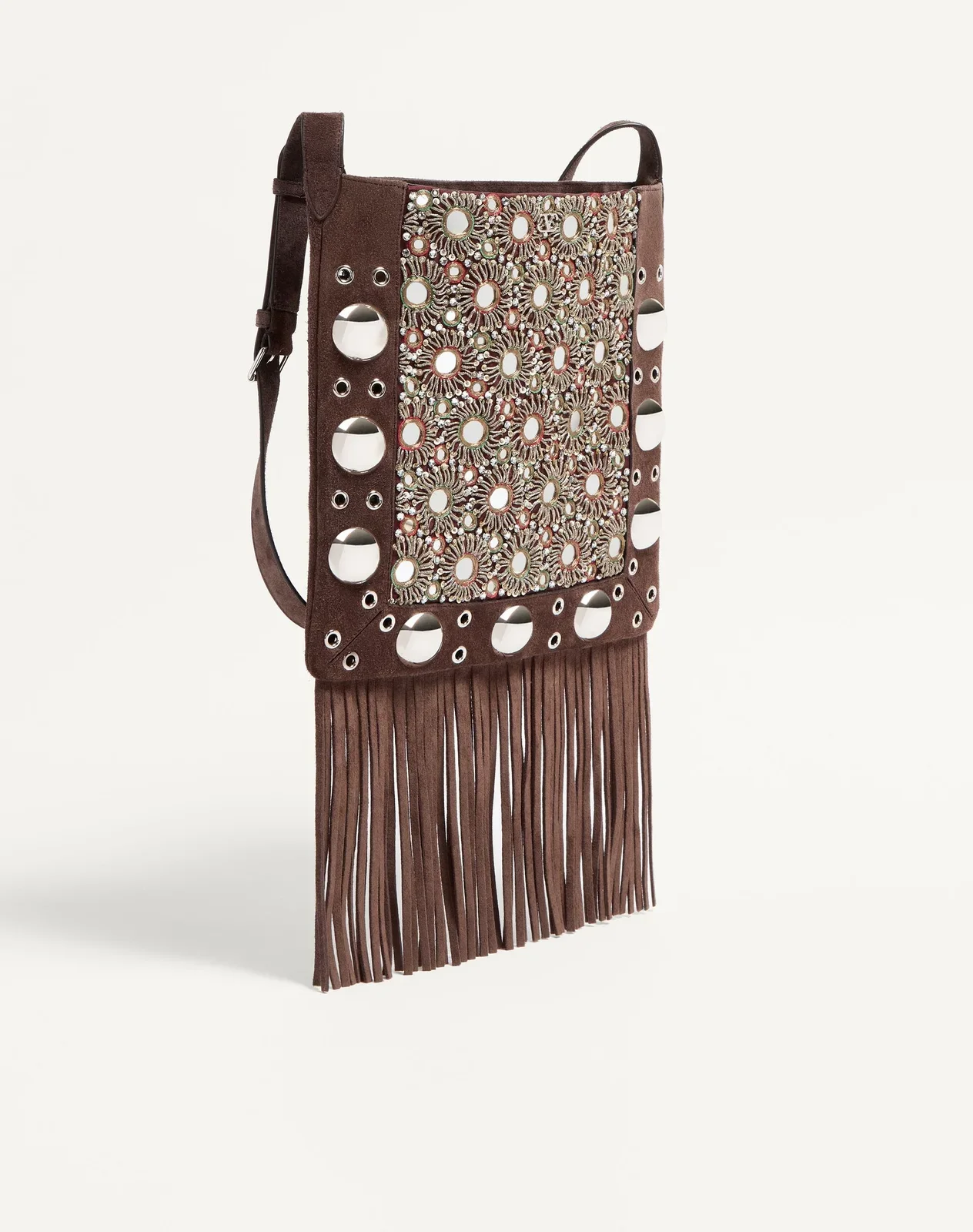 Сумка через плечо Valentino Garavani Nellcôte с вышивкой и бахромой — фото 2