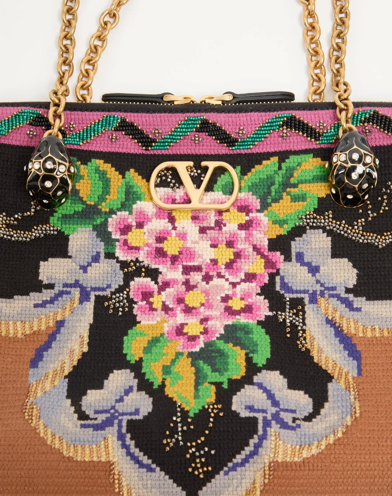 Сумка через плечо среднего размера Valentino Garavani Panthea с вышивкой — фото 6