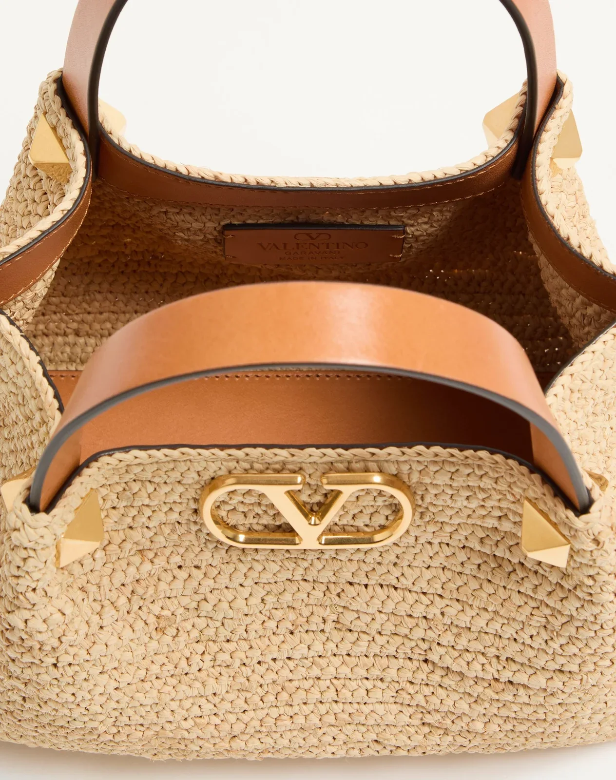 Маленькая сумка-тоут Valentino Garavani из рафии — фото 6