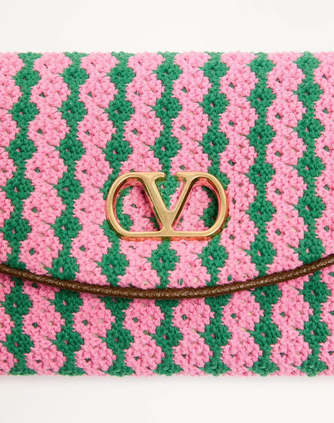 Маленькая сумка через плечо Valentino Garavani DeVain из вязаного полотна кроше — фото 8
