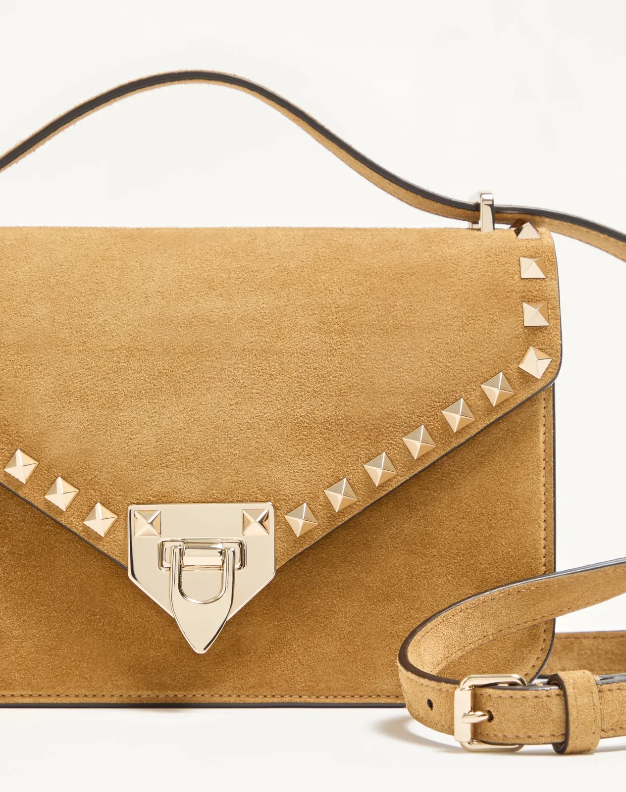 Маленькая сумка через плечо Valentino Garavani Rockstud из замши — фото 8