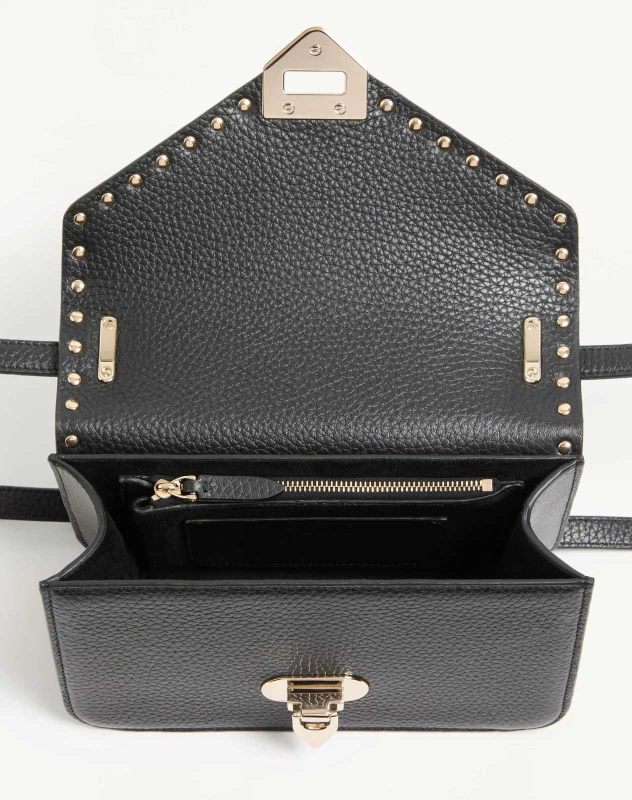 Маленькая сумка через плечо Valentino Garavani Rockstud из зернистой телячьей кожи — фото 6