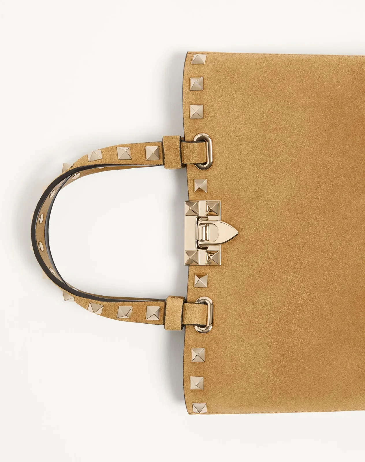 Мини-сумка-тоут Rockstud из замши — фото 7