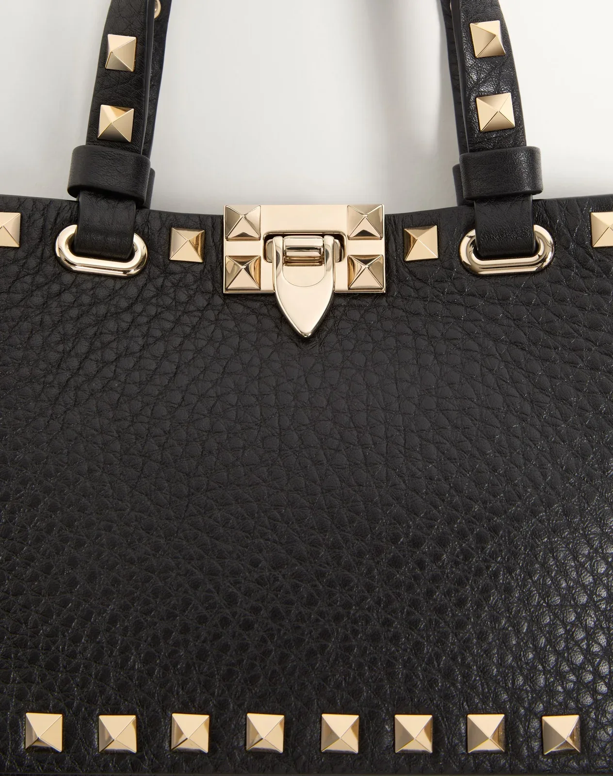 Мини-сумка-тоут Rockstud из зернистой телячьей кожи — фото 7