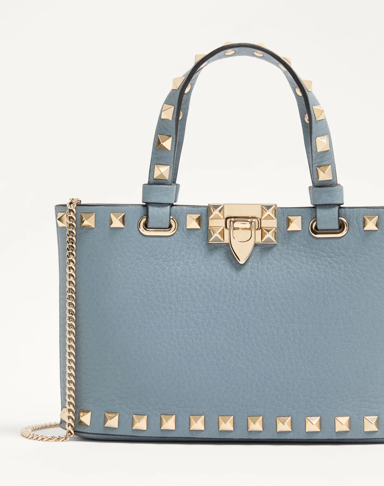 Мини-сумка-тоут Rockstud из зернистой телячьей кожи — фото 7