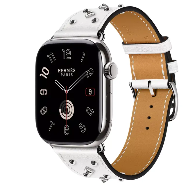Series 11 Набрать &Apple Watch Hermès 46 Миллиметровая одинарная петля Clou Medor Rock Ремешок