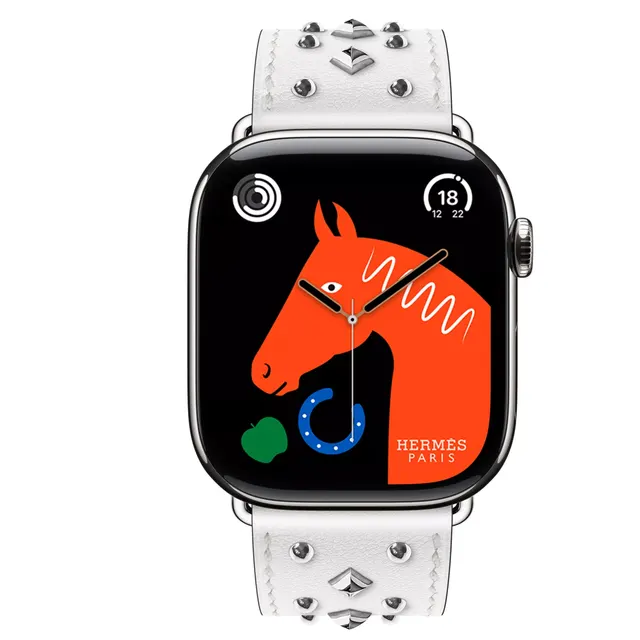 Series 11 Набрать &Apple Watch Hermès 46 Миллиметровая одинарная петля Clou Medor Rock Ремешок