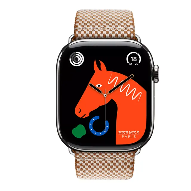 Series 11 Набрать &Apple Watch Hermès 46 Миллиметровая одинарная петля Toile H Ремешок