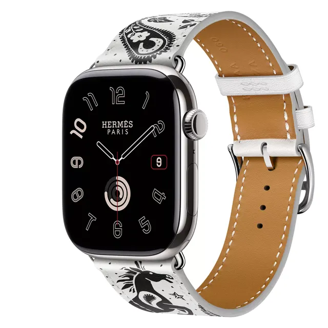 Series 11 Набрать &Apple Watch Hermès 46 Миллиметровый одиночный круг Happy ZooBandana Ремешок