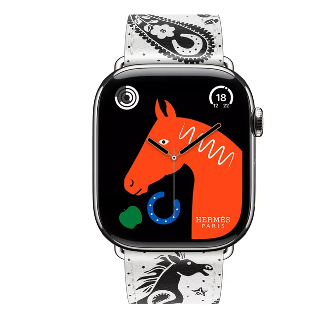 Series 11 Набрать &Apple Watch Hermès 46 Миллиметровый одиночный круг Happy ZooBandana Ремешок